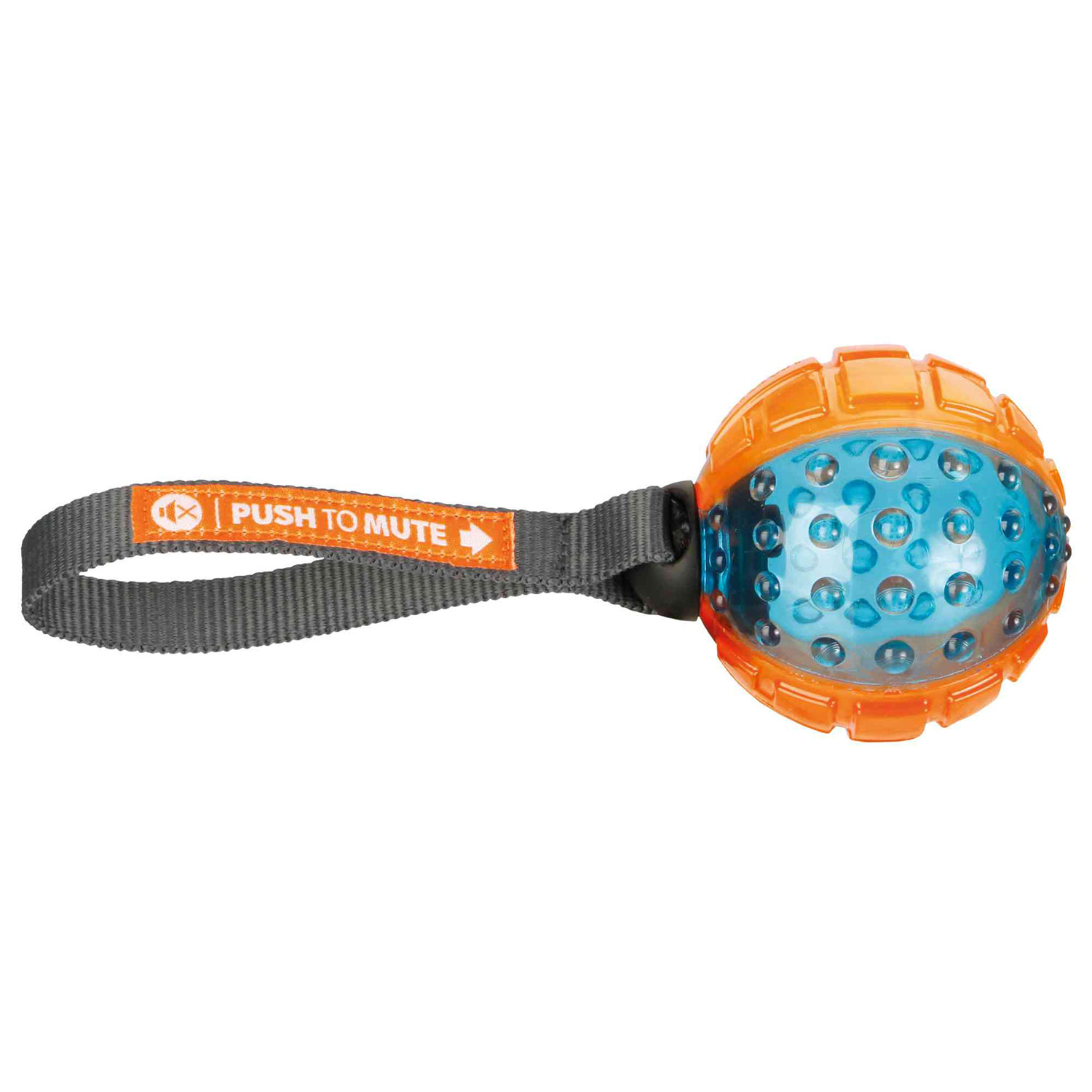 Pelota con Cuerda MUTE, ø7 cm/22 cm, Naranja-Azul