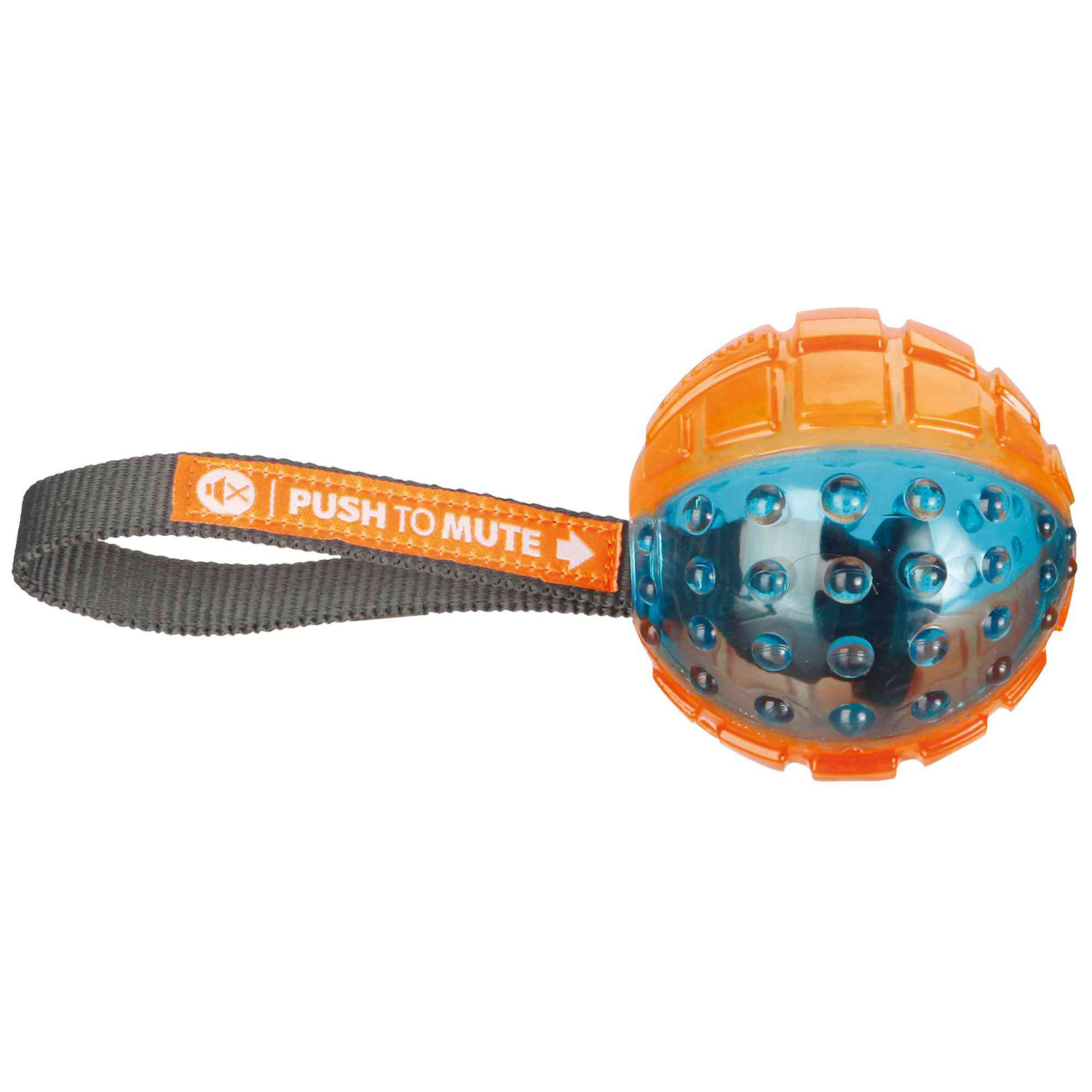 Pelota con Cuerda MUTE, ø7 cm/22 cm, Naranja-Azul
