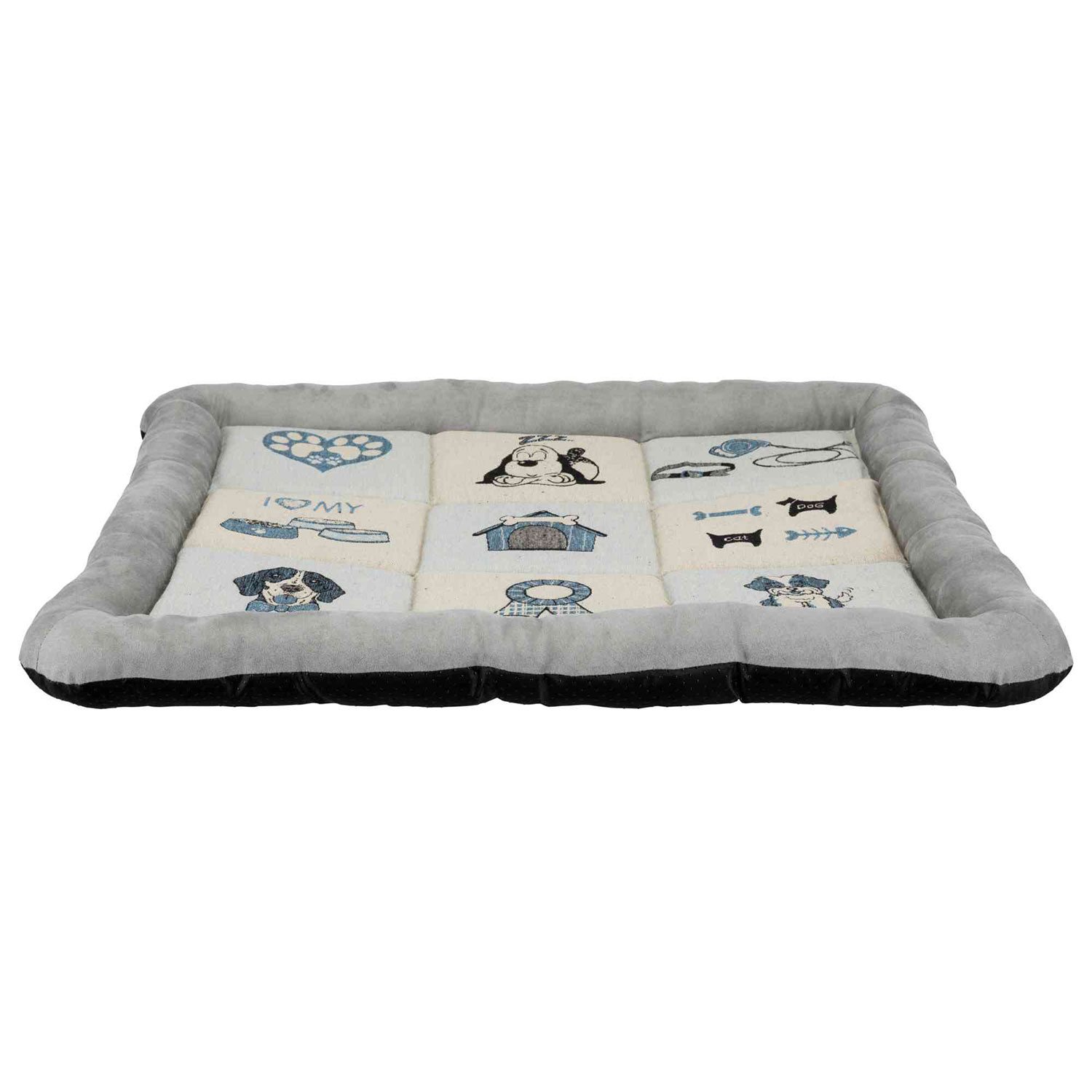Colchoneta Patchwork, 75 × 60 cm, Gris