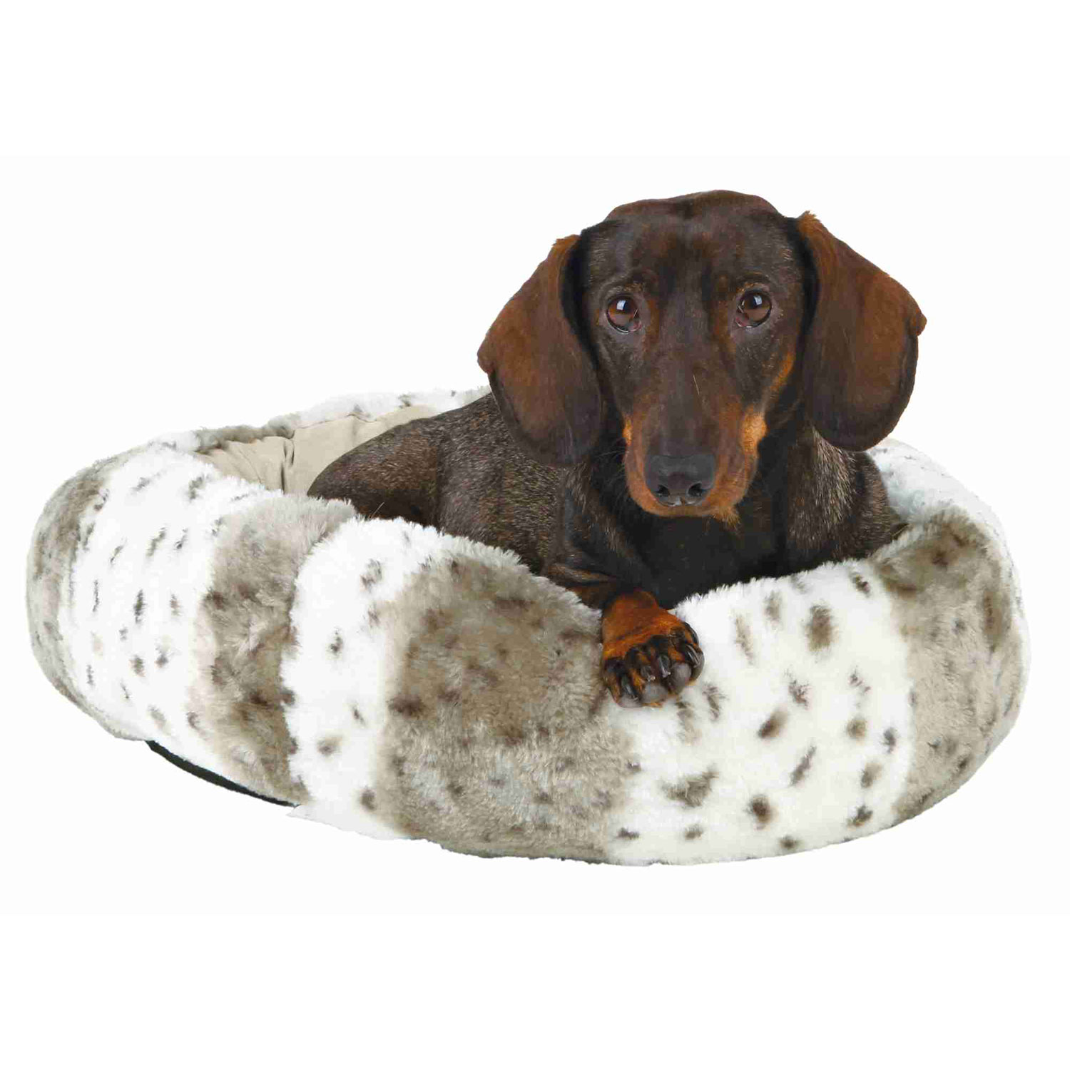 Cama Leika, ø50 cm, Beige-Blanco/Beige