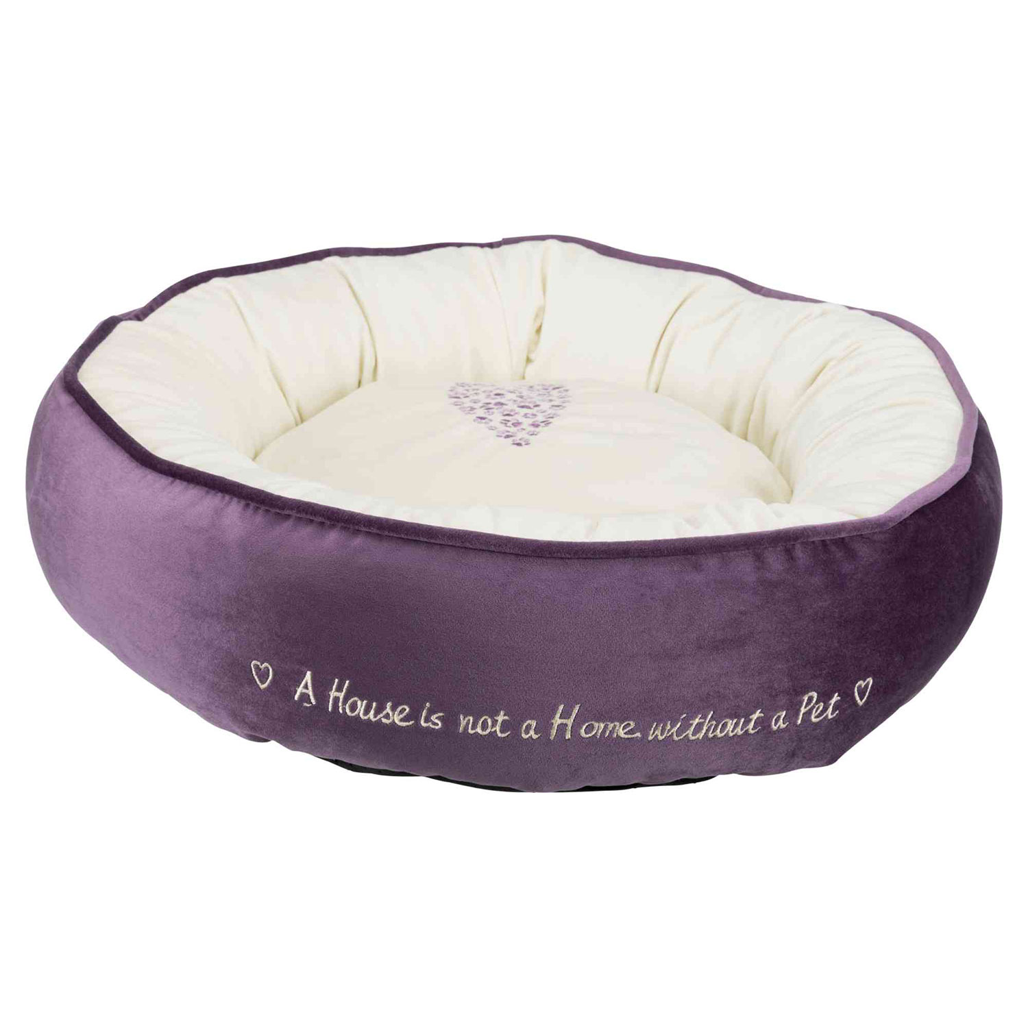 Cama Pets Home, ø50 cm, Morado-Crema