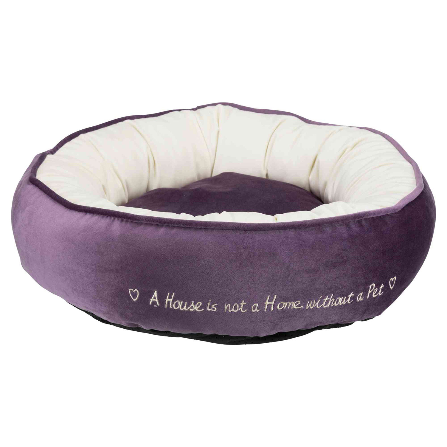 Cama Pets Home, ø50 cm, Morado-Crema