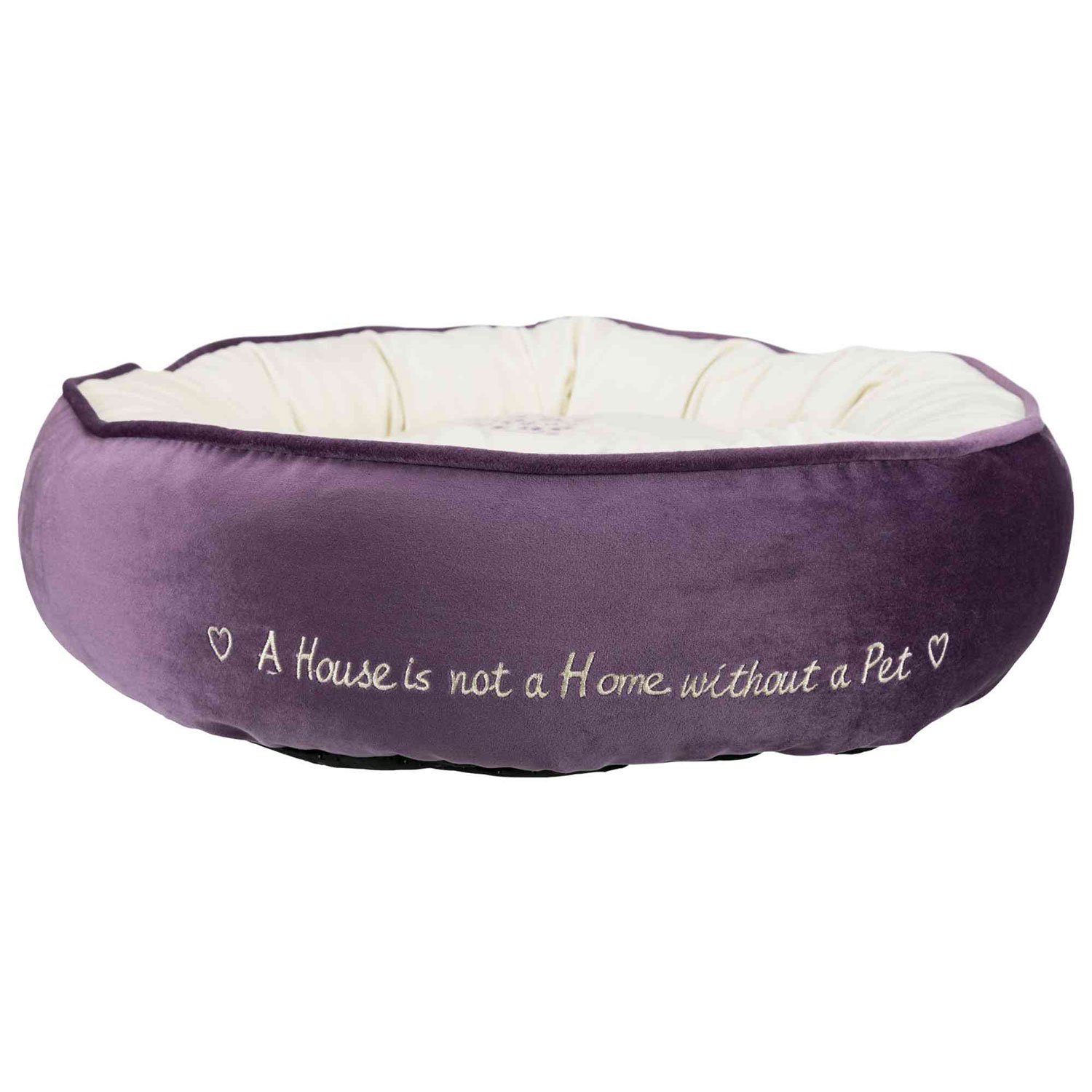 Cama Pets Home, ø50 cm, Morado-Crema