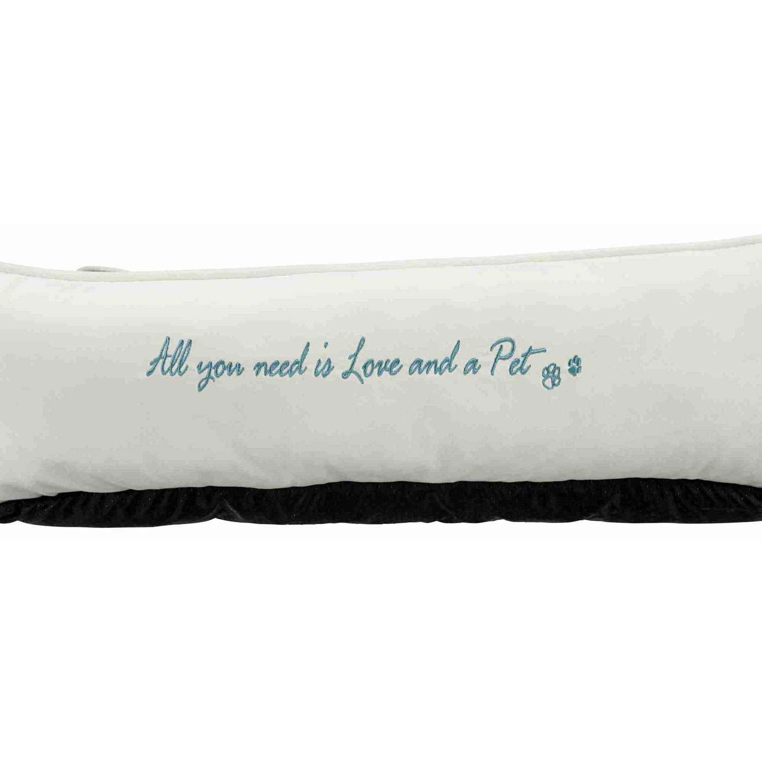 Cama Pet Home, 60 × 50 cm, Crema-Azul Petróleo