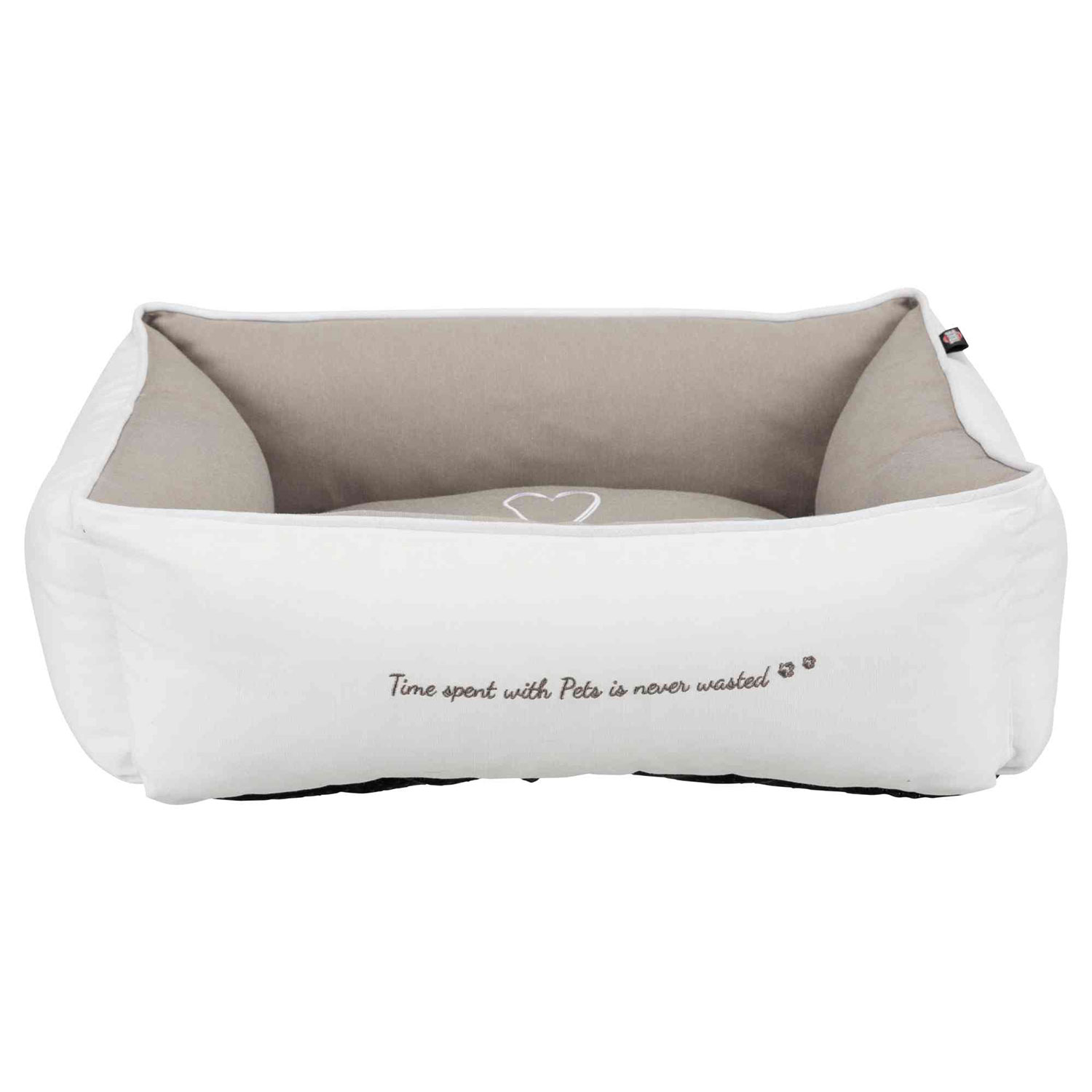 Cama Pet Home, 60 × 50 cm, Blanco-Gris topo