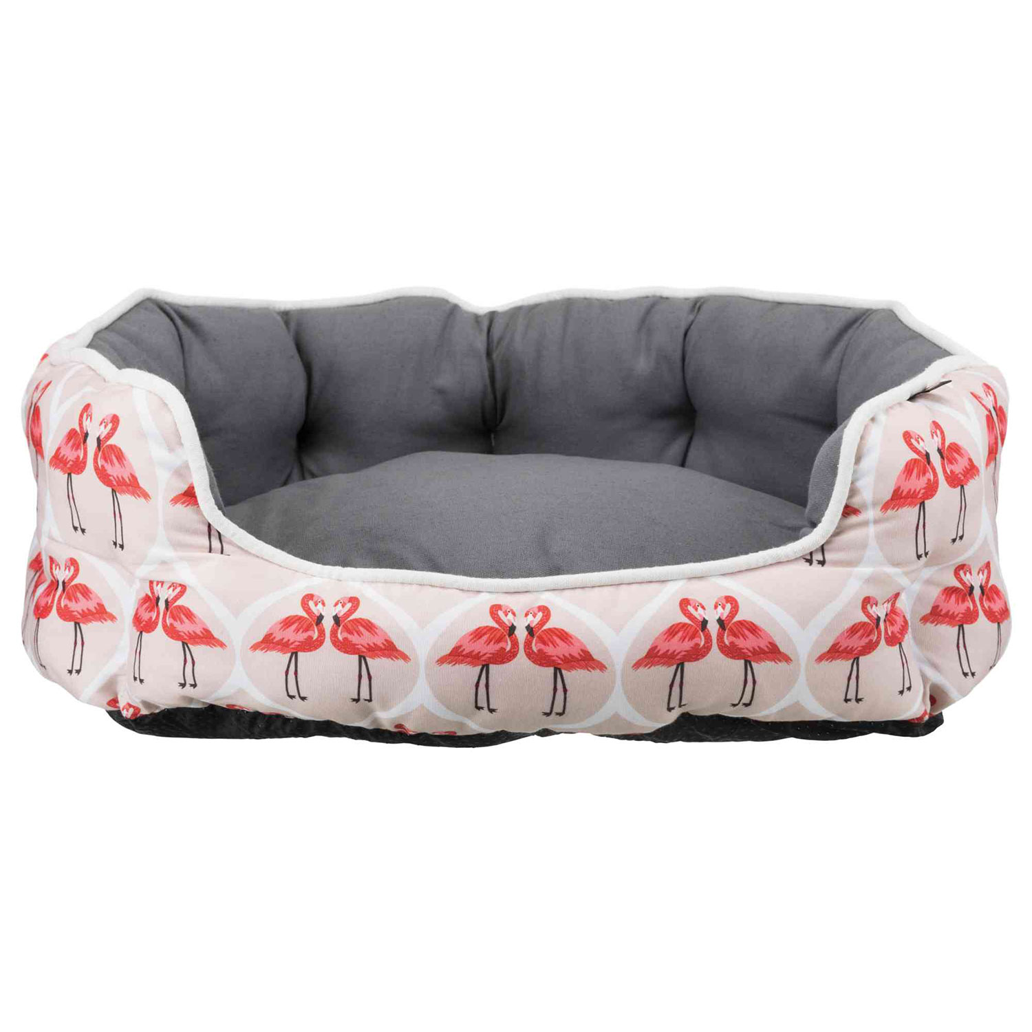 Cama Flamingo, 50 × 40 cm, Rosa-Gris-Crema