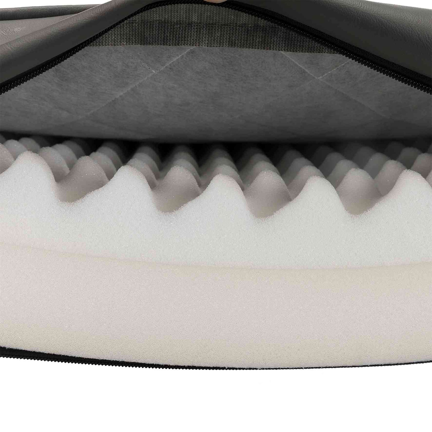 Cojín Vital Santo, Ecopiel, 60 × 40 cm, Gris