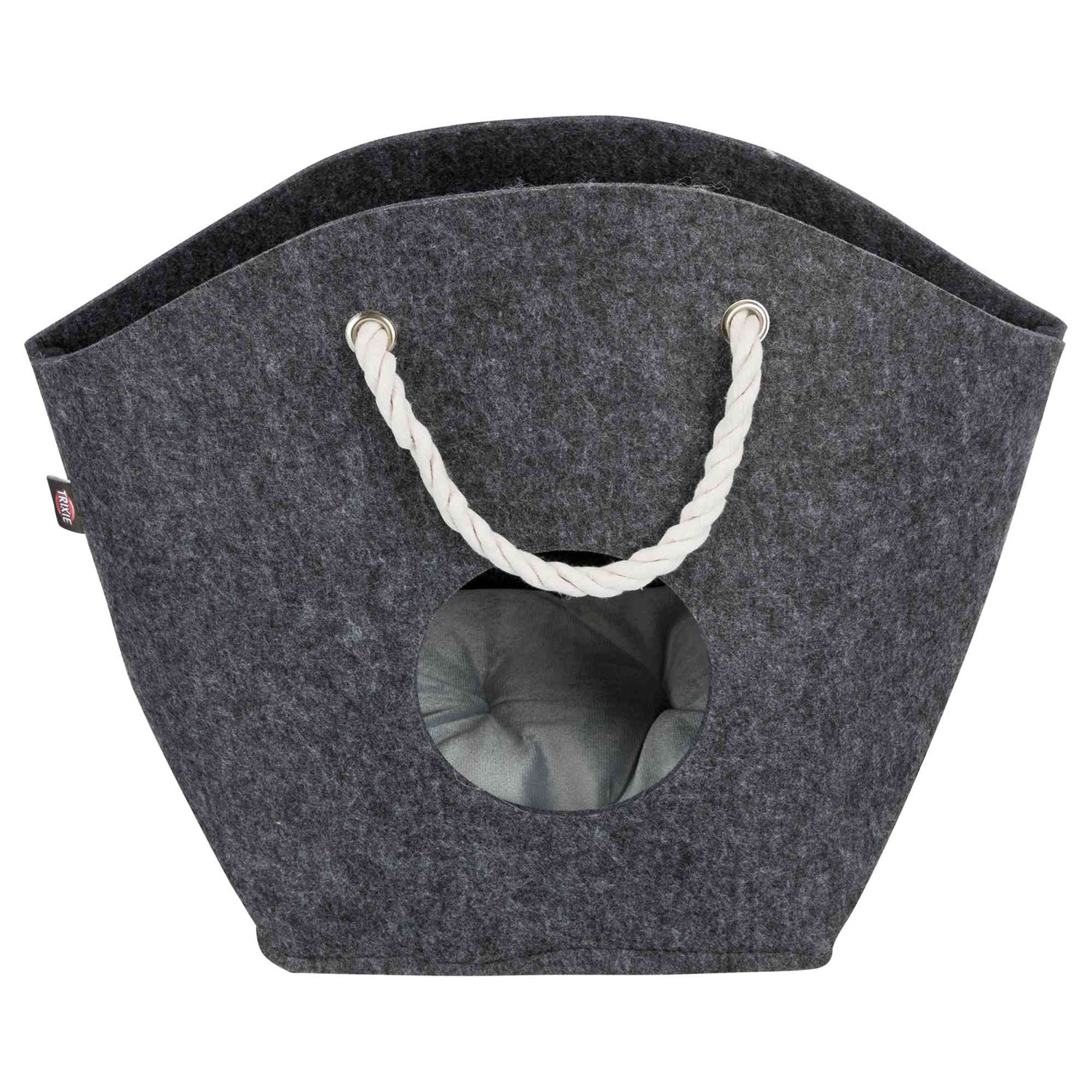 Bolsa-Cueva suave Polly, 50 x 38 x 20 cm, Gris