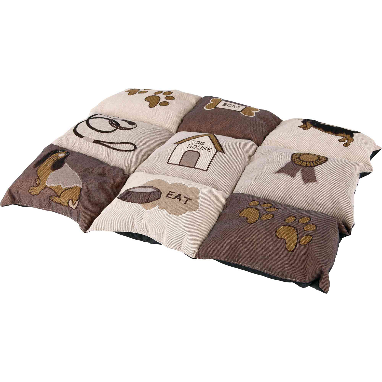 Manta Patchwork, 55 × 40 cm, Marrón-Beige