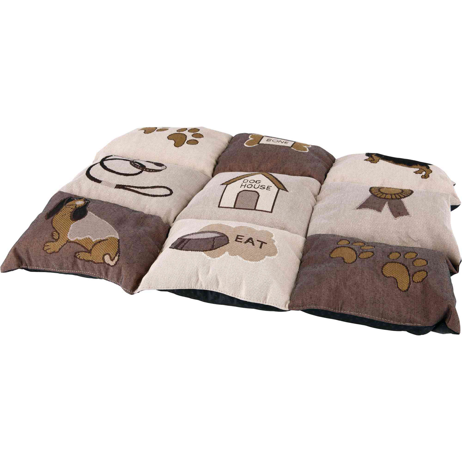Manta Patchwork, 55 × 40 cm, Marrón-Beige