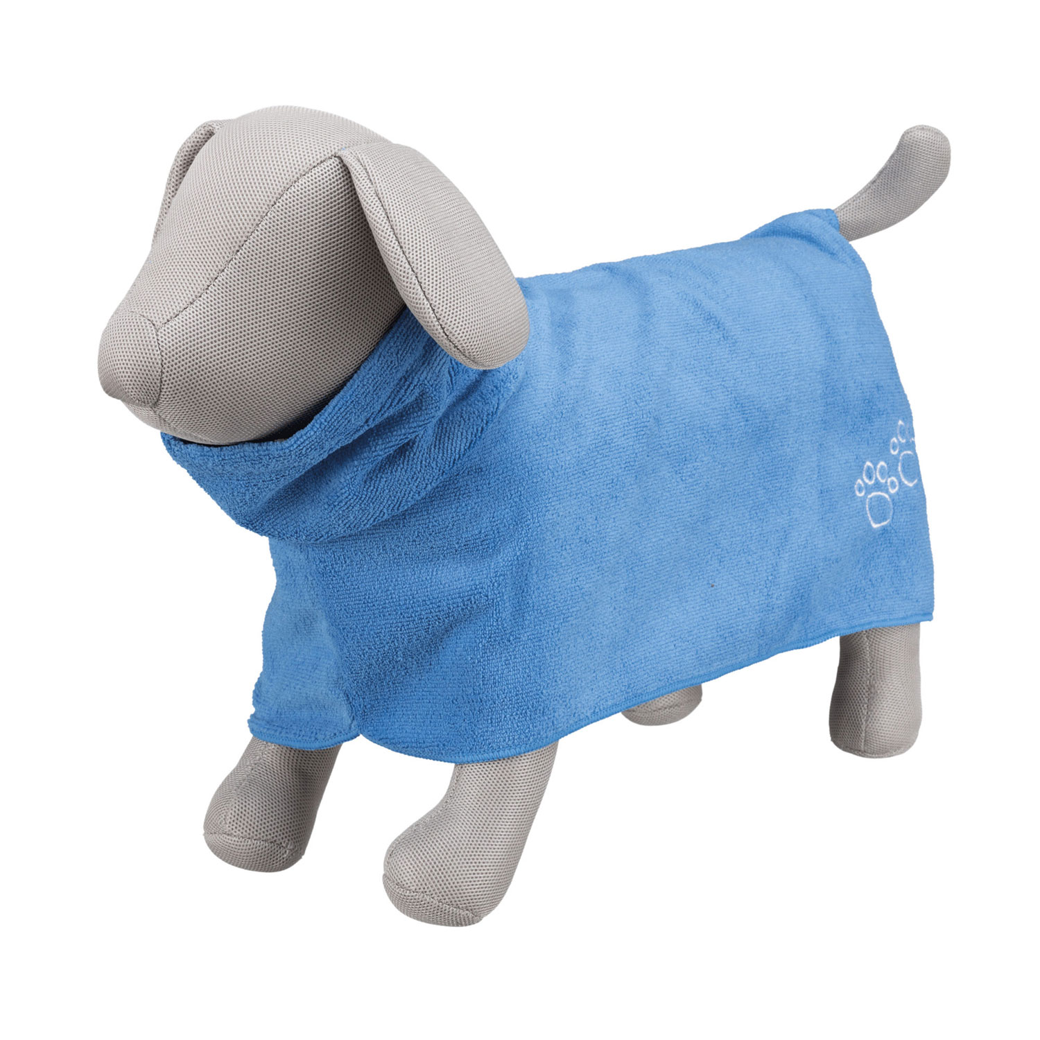 Albornoz perros, XS, Microfibra, 30 cm, Azul