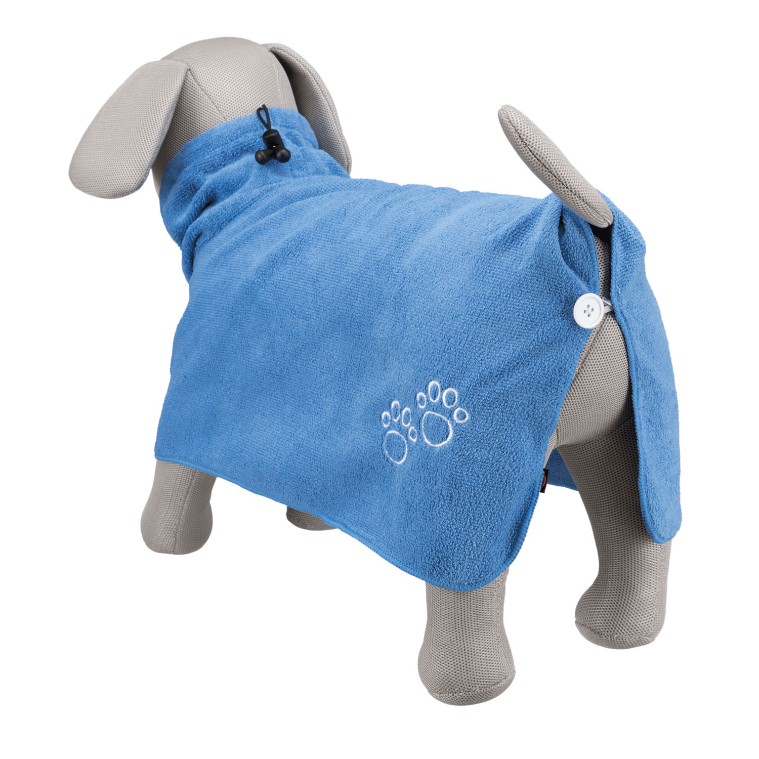 Albornoz perros, XS, Microfibra, 30 cm, Azul