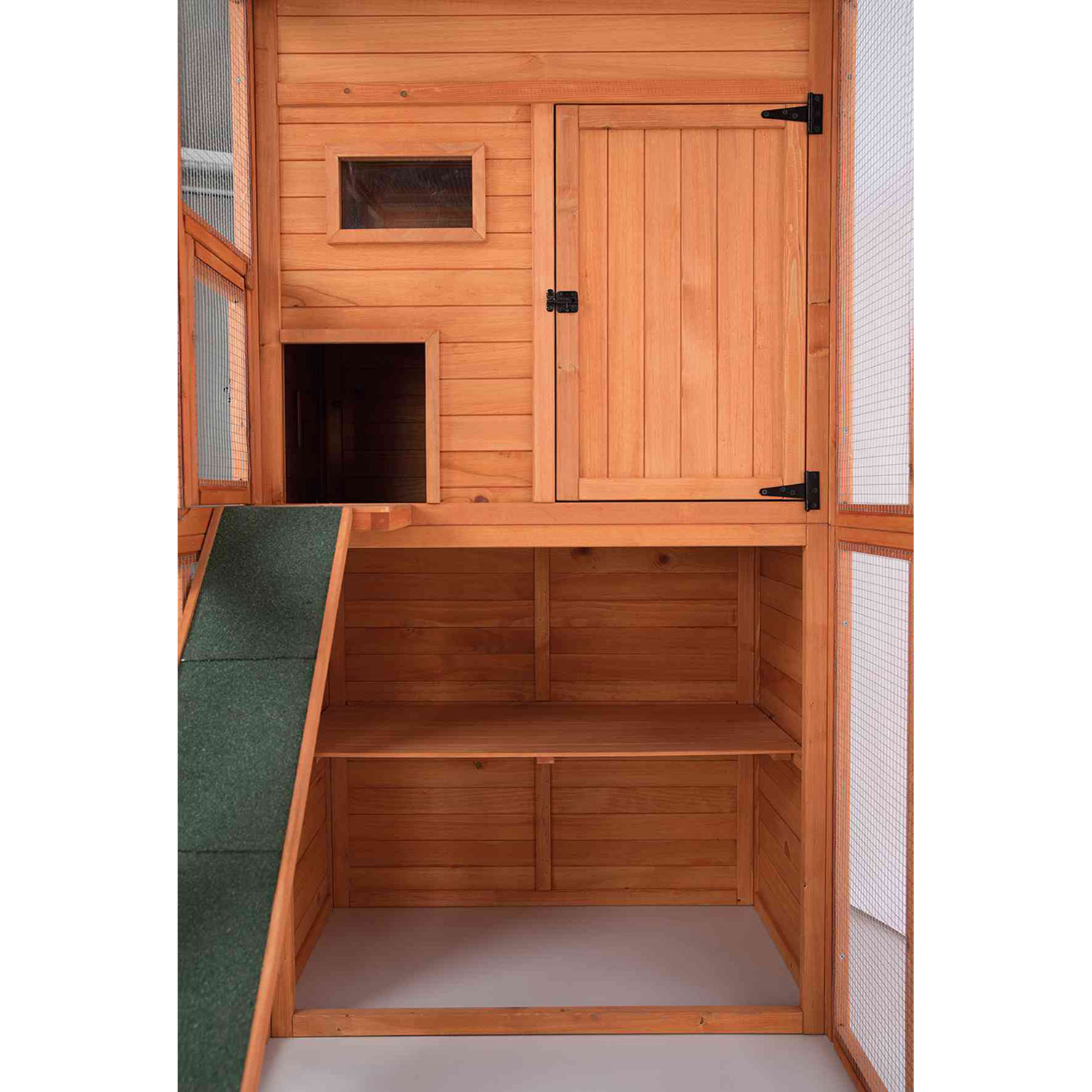 Refugio exterior Gatos Natura, Madera, 195 × 175 × 95 cm
