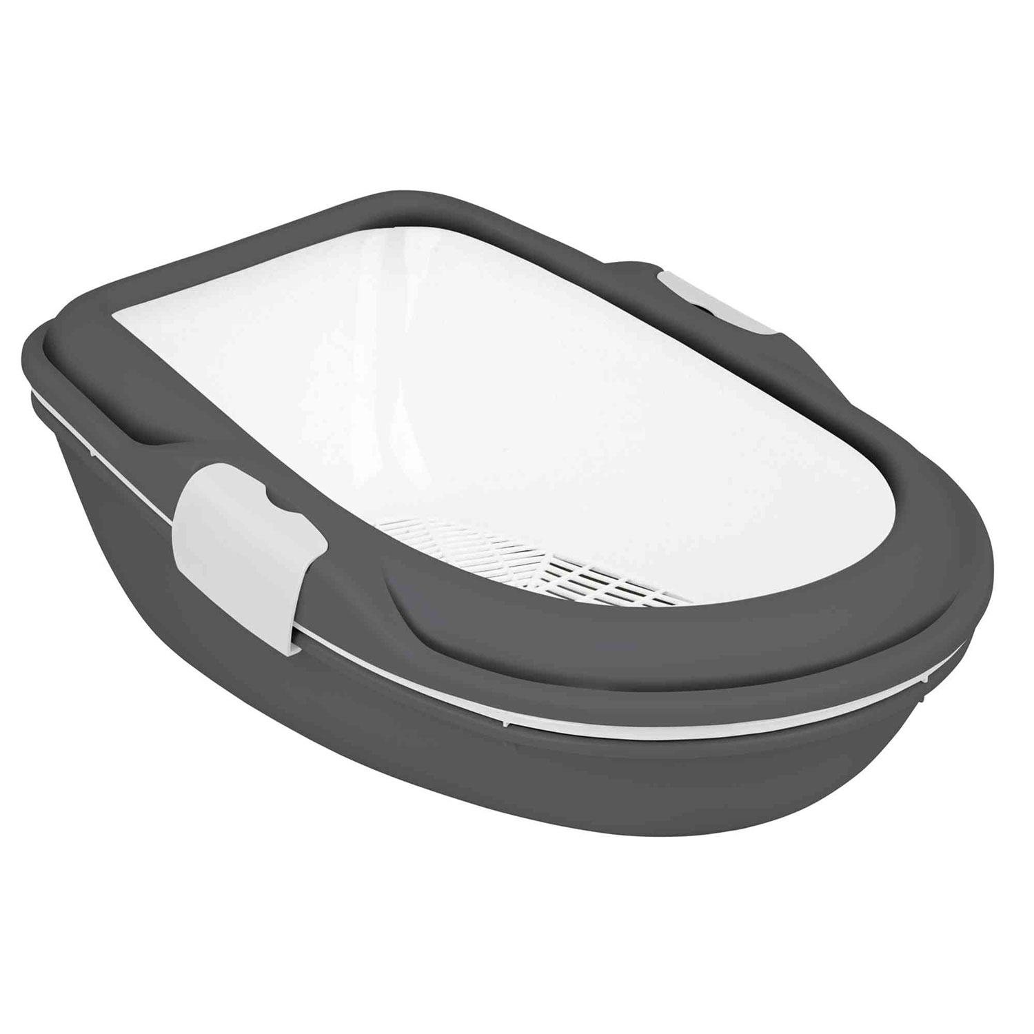 Bandeja Berto XL con Separación, 47 × 26 × 69 cm, Antracita-Blanco