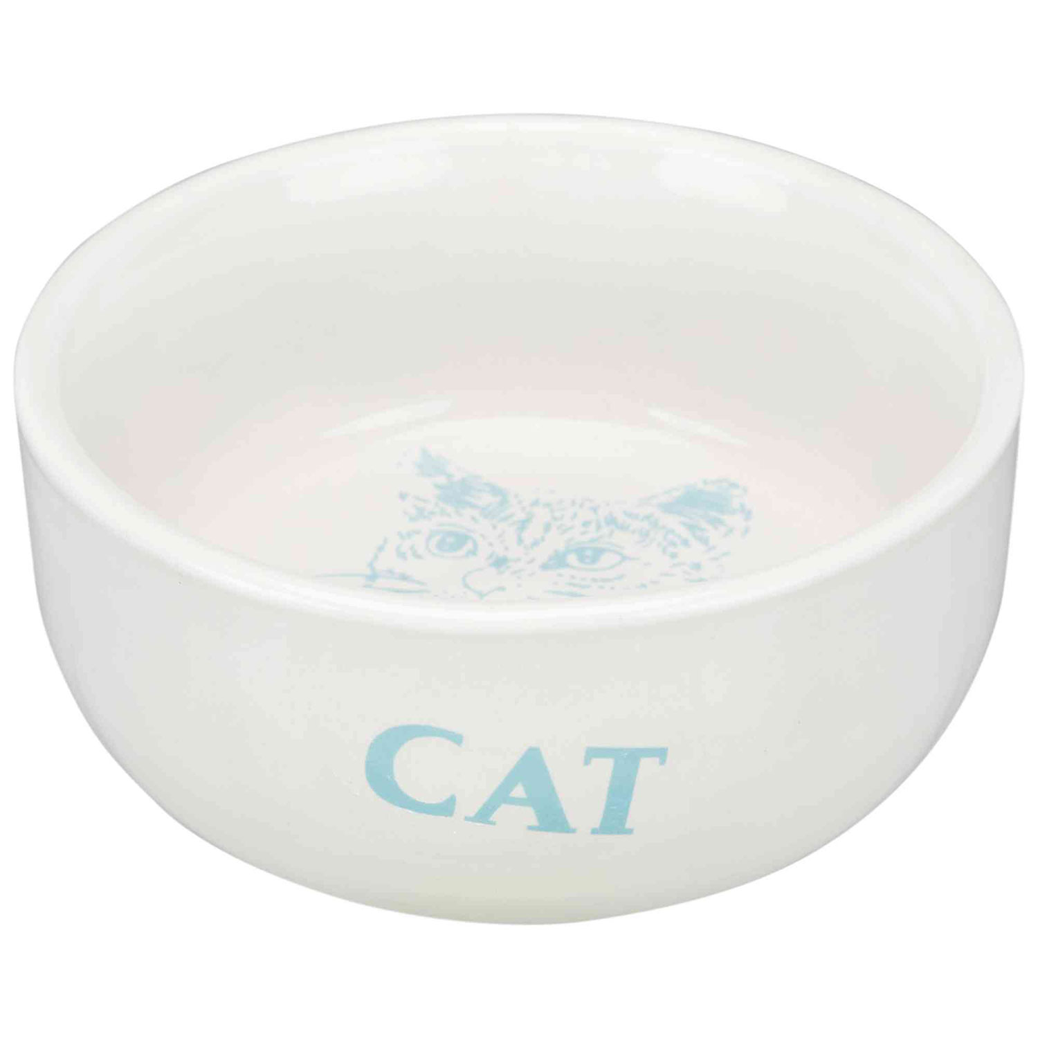 Comedero Cerámica Gatos, motivos, 0.3 l, ø11 cm, Blanco