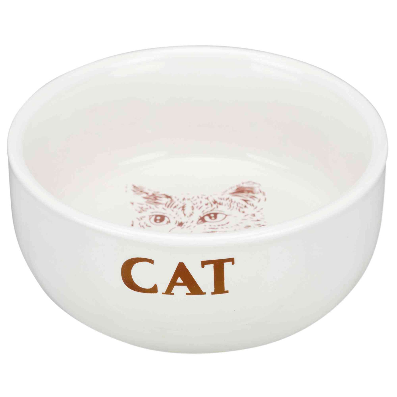 Comedero Cerámica Gatos, motivos, 0.3 l, ø11 cm, Blanco