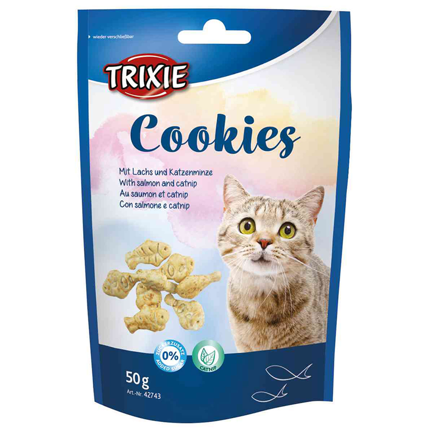 Snacks de Galleta con Salmón y Catnip, 50 g
