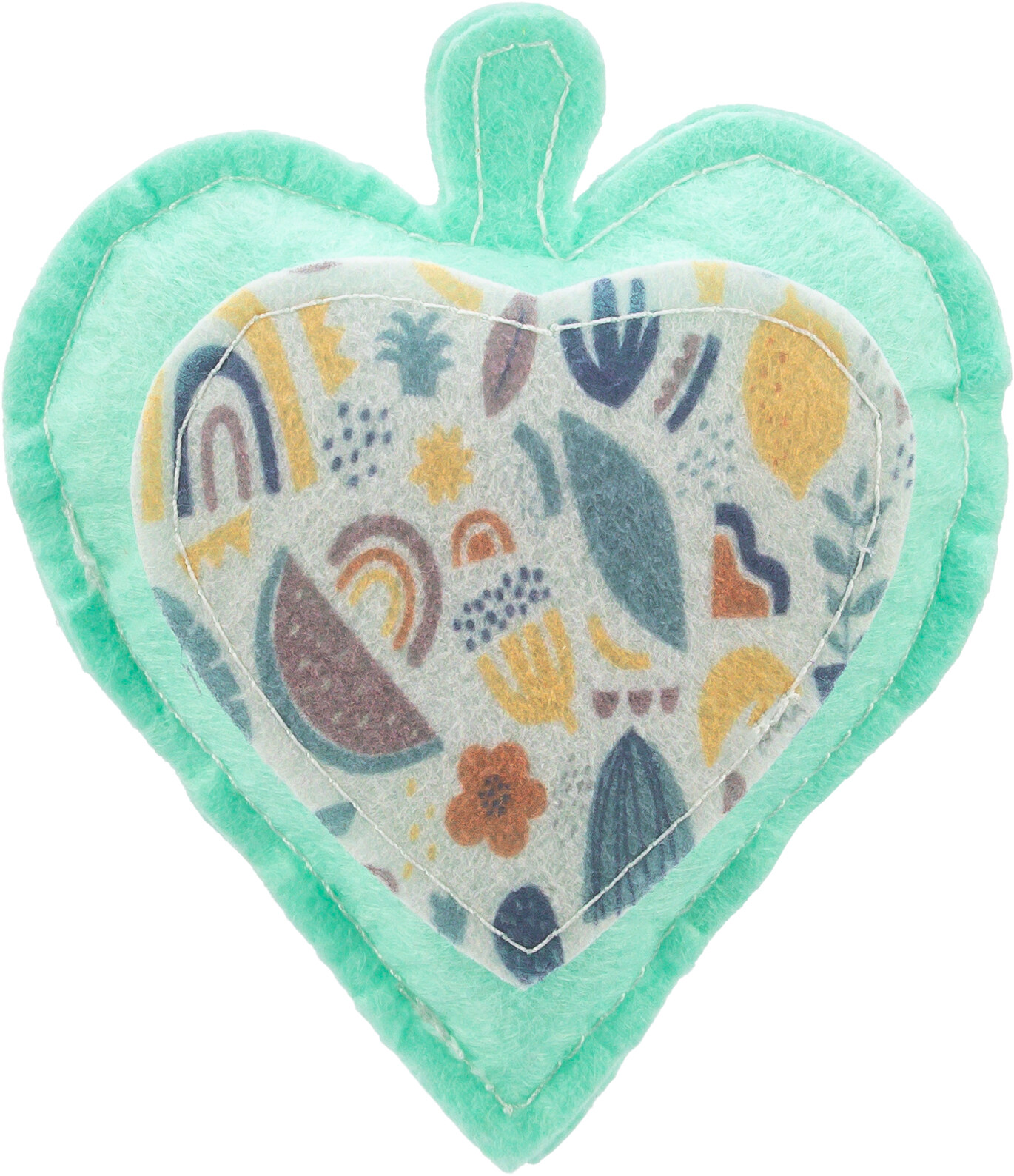 Corazón de Fieltro con relleno de Valeriana, 11 cm