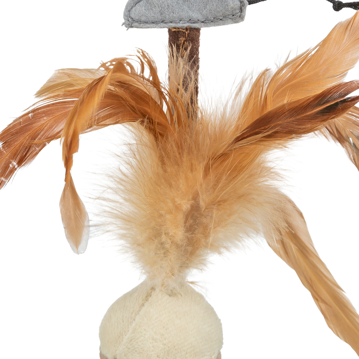 Bola con pluma y sonido, 15 cm