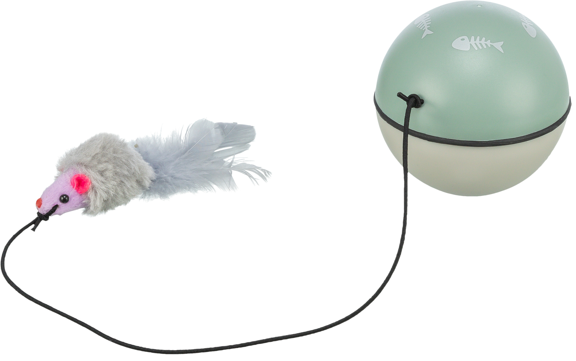 Pelota con Motor y Ratón cuerda/pluma, ø9 cm