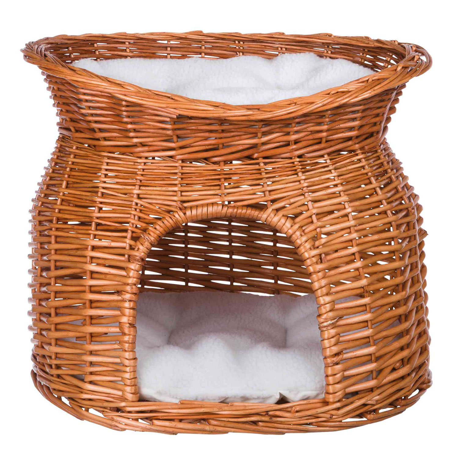 Cueva Mimbre con Cama Superior, 54 × 43 × 37 cm