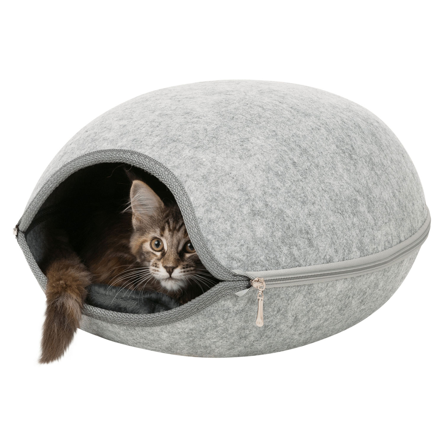 Cueva Suave Luna, Fieltro, 40 × 24 × 46 cm, Gris claro