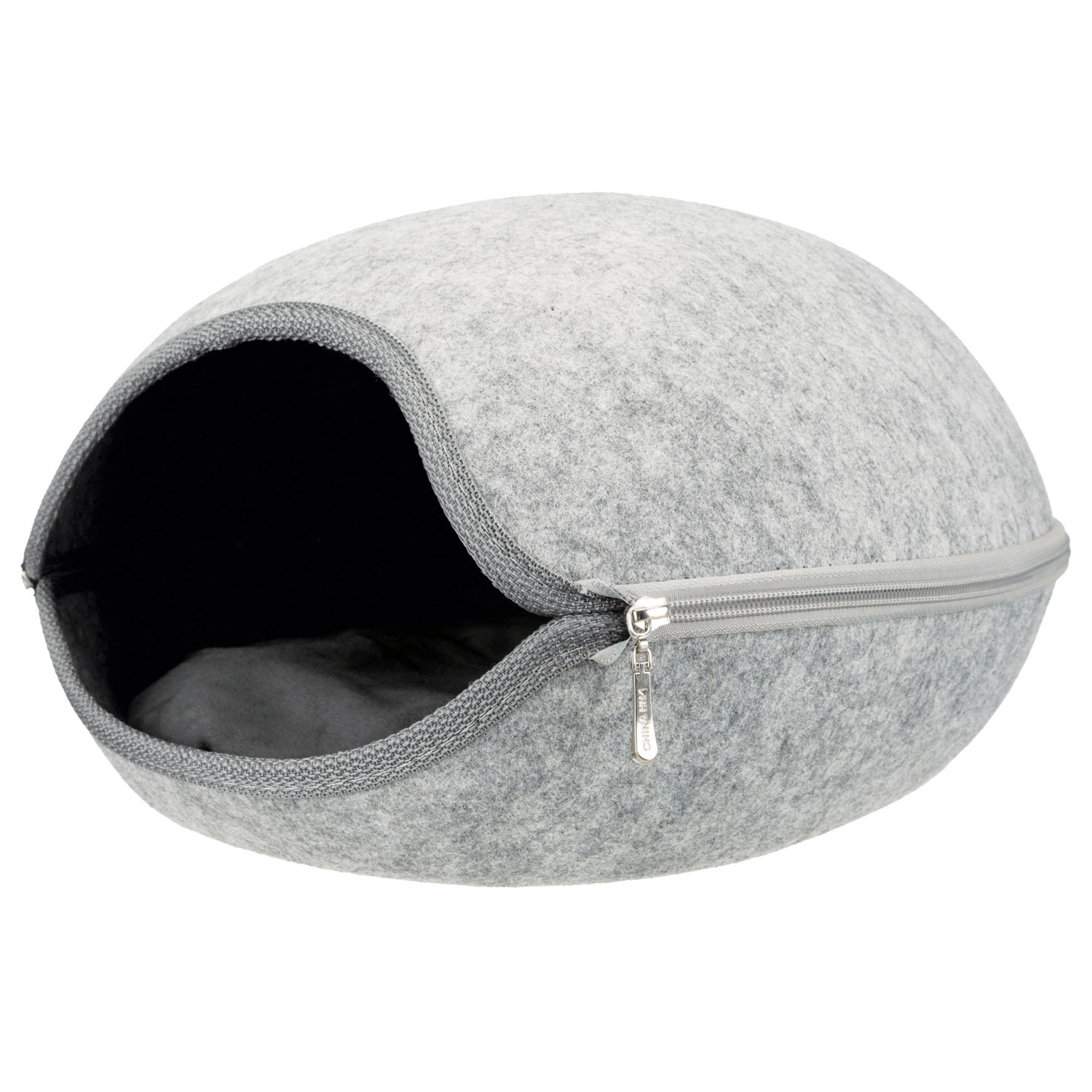 Cueva Suave Luna, Fieltro, 40 × 24 × 46 cm, Gris claro