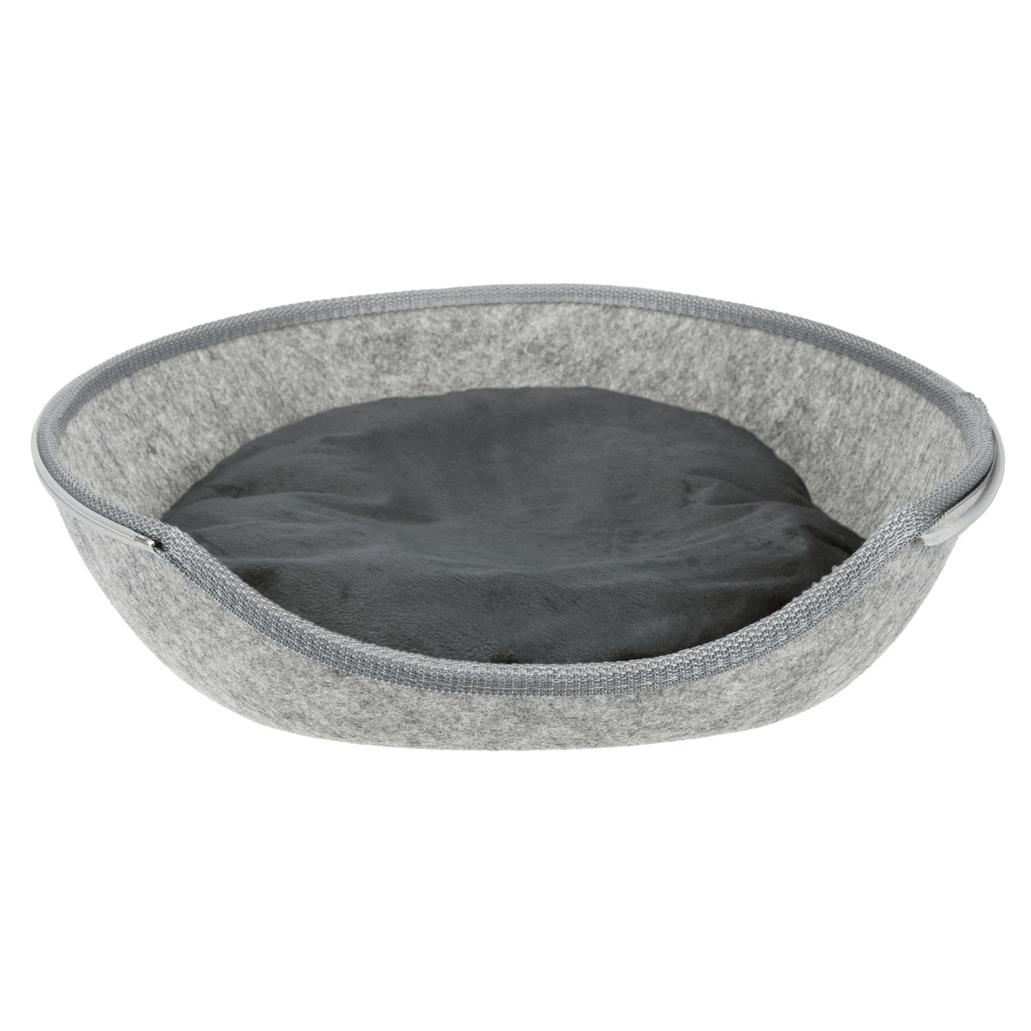 Cueva Suave Luna, Fieltro, 40 × 24 × 46 cm, Gris claro