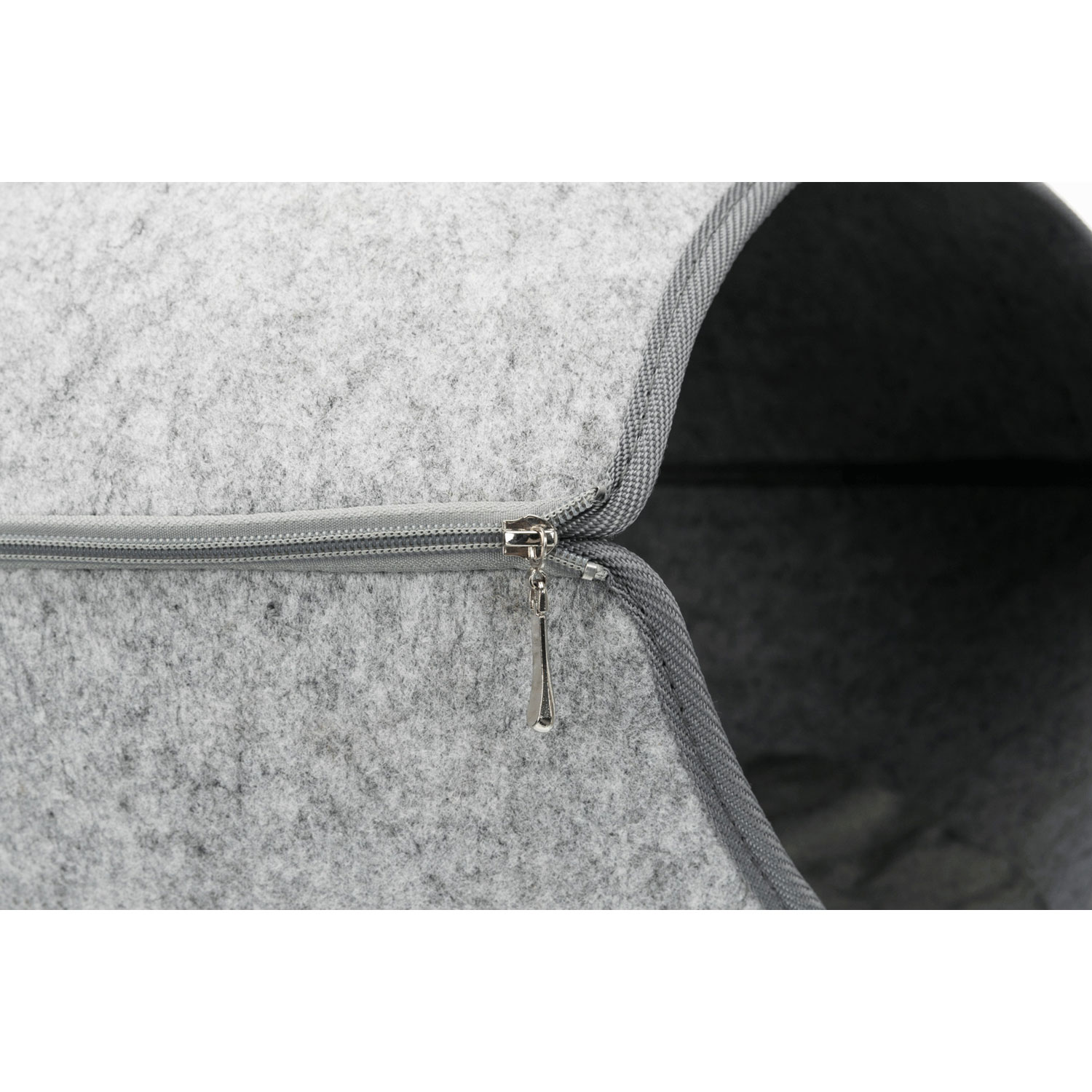 Cueva Suave Luna, Fieltro, 58×39×54 cm, Gris claro