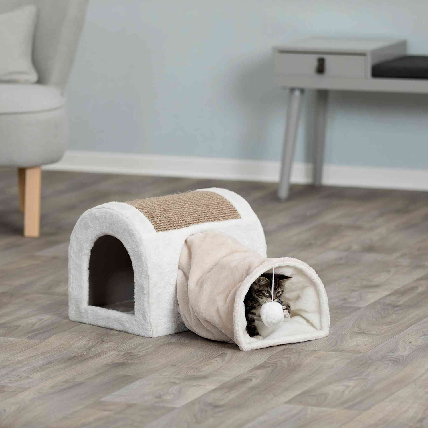 Cueva Suave Túnel Ladina, 32 x 32 x 40 cm, Gris-Gris topo