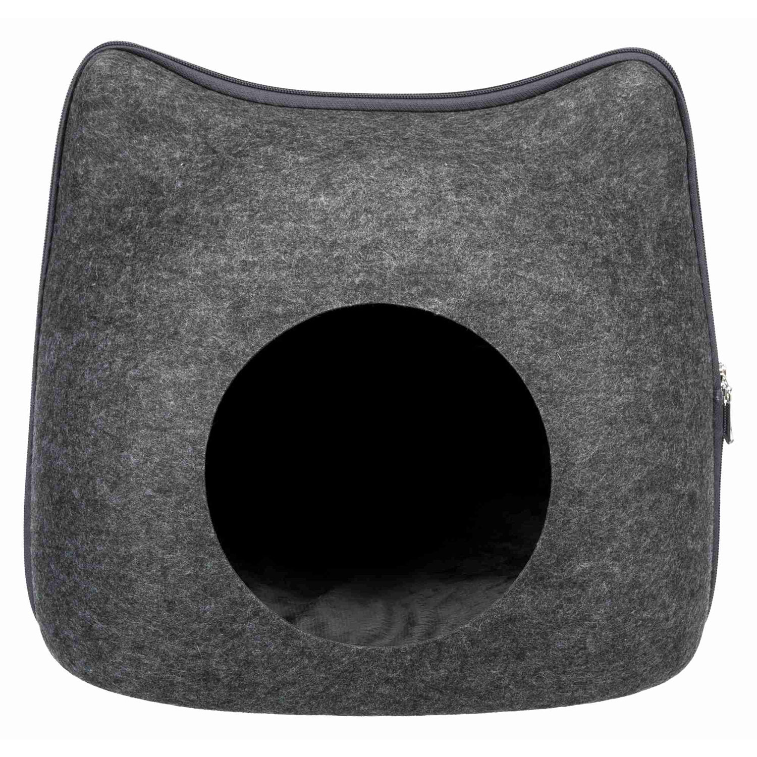 Cueva Suave Cat, Fieltro, 38 × 35 × 37 cm, Gris oscuro