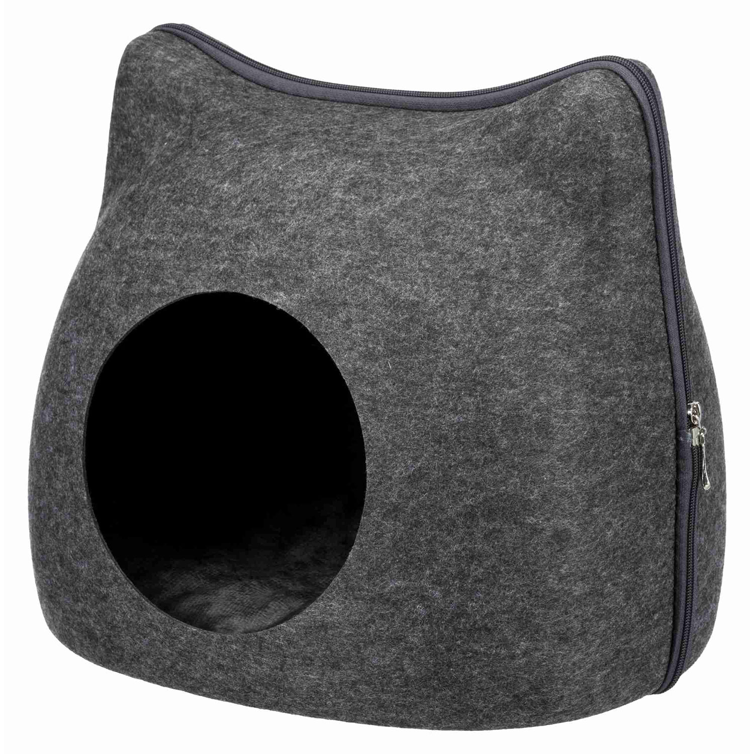 Cueva Suave Cat, Fieltro, 38 × 35 × 37 cm, Gris oscuro