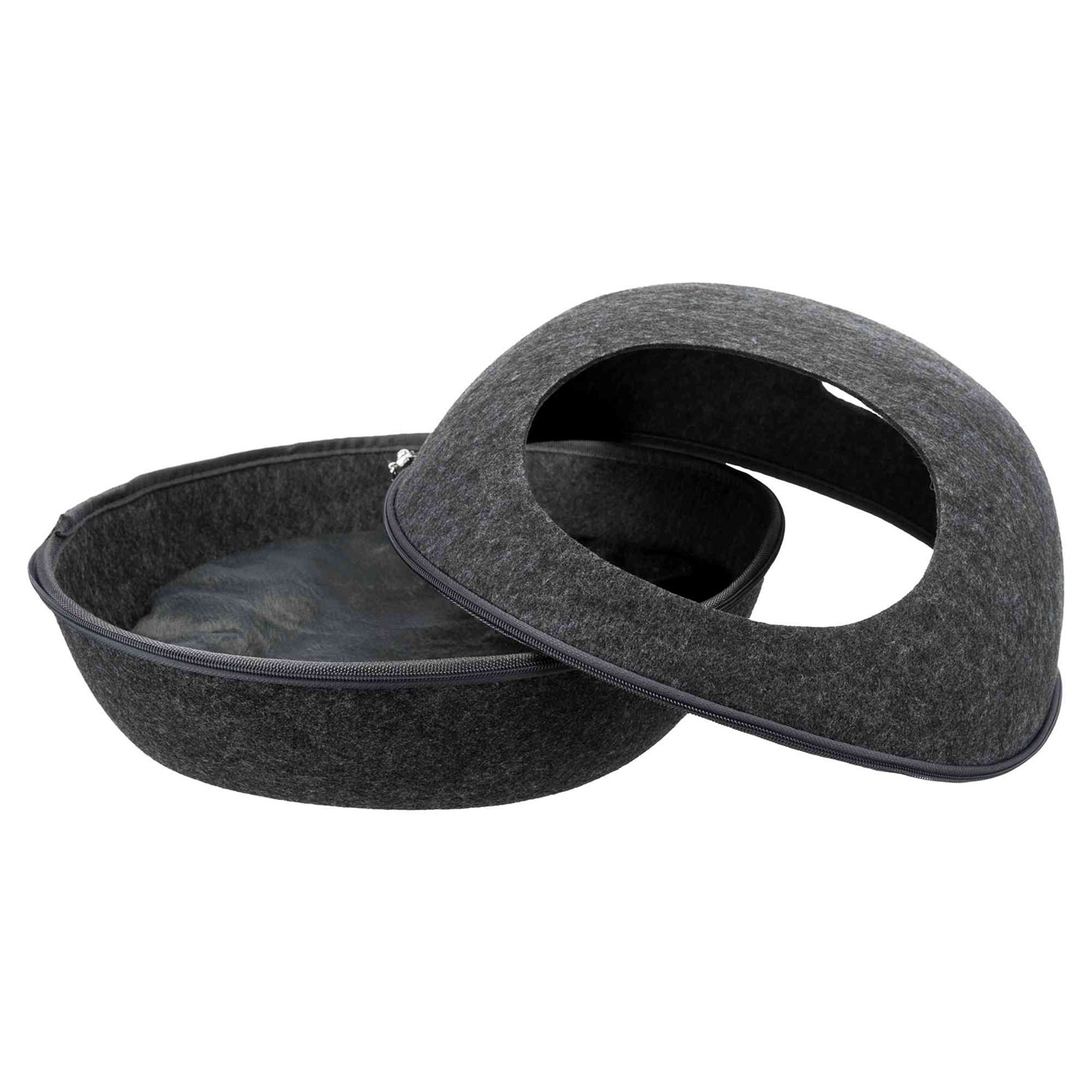 Cueva Suave Liva, Fieltro, 40 × 24 × 47 cm, Gris Oscuro