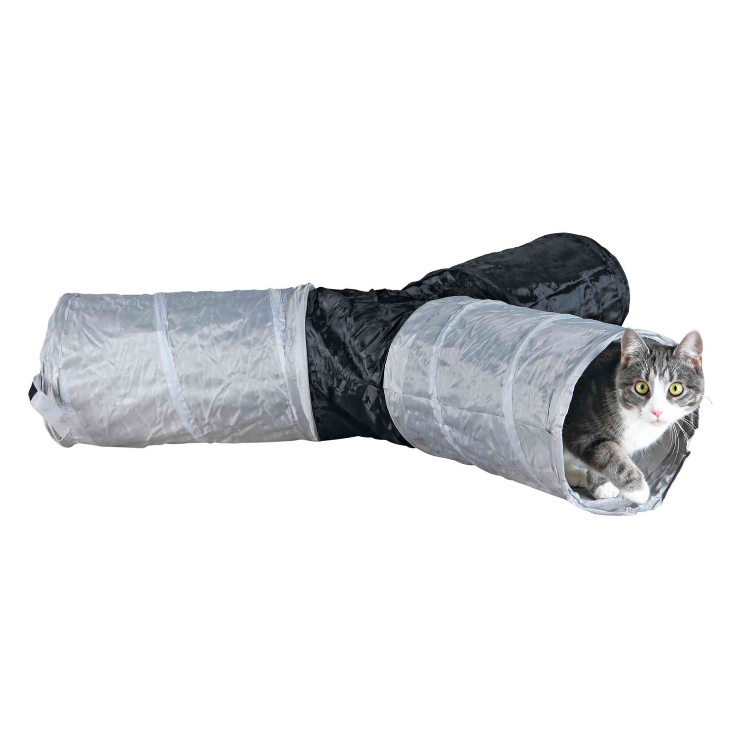 Túnel Juego Gatos, Nylon, 3 xø22 x 50 cm