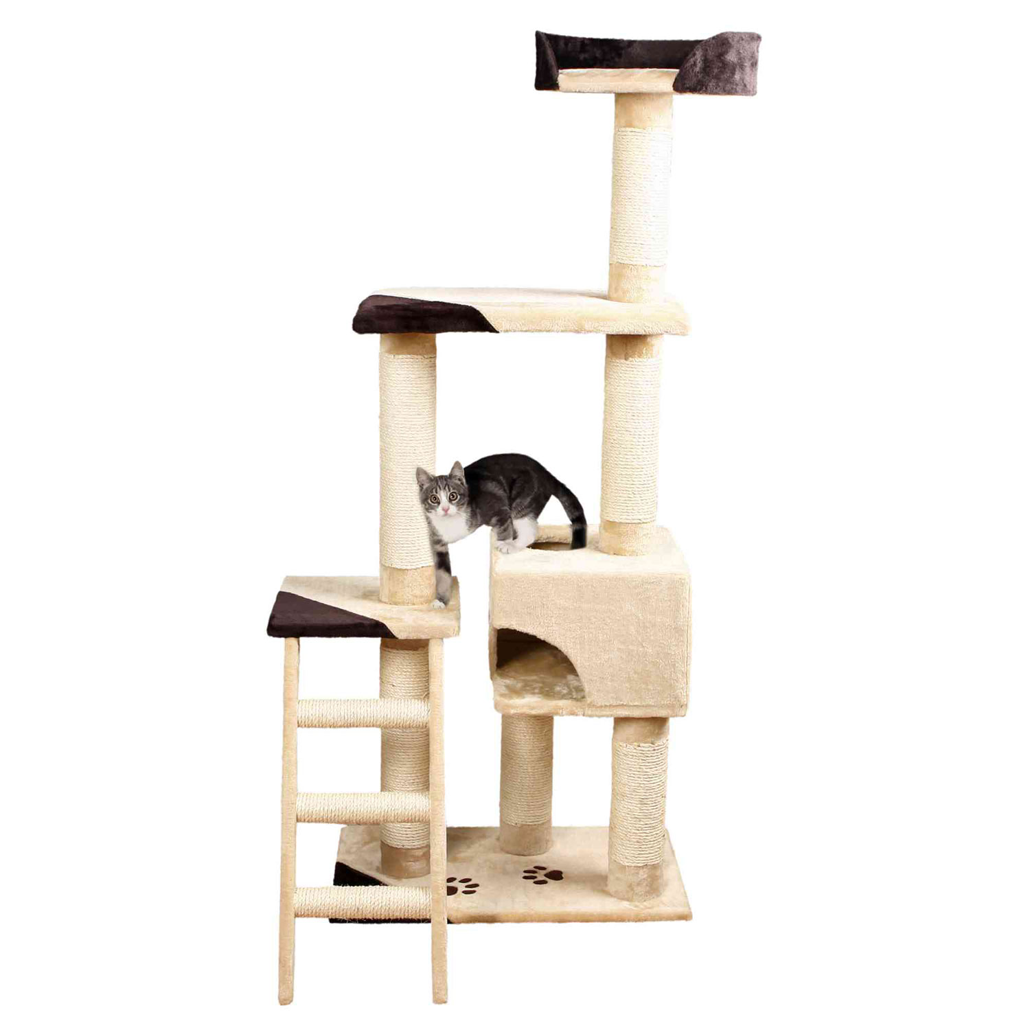 Poste Rascador Montoro, 165 cm, Beige-Marrón