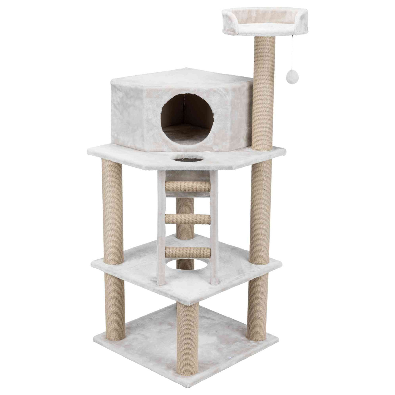 Poste Rascador Marlena, 151 cm, Gris Claro