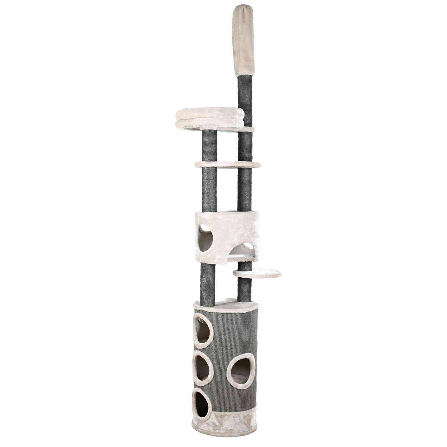 Rascador Esma, Suelo-techo, 243-270 cm, Gris claro