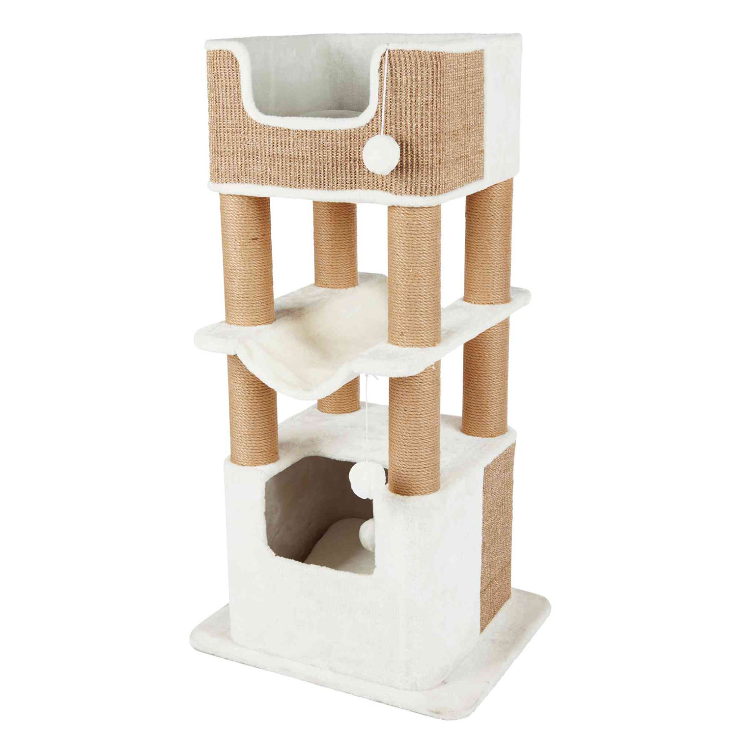 Poste Rascador Lucano, 110 cm, Blanco