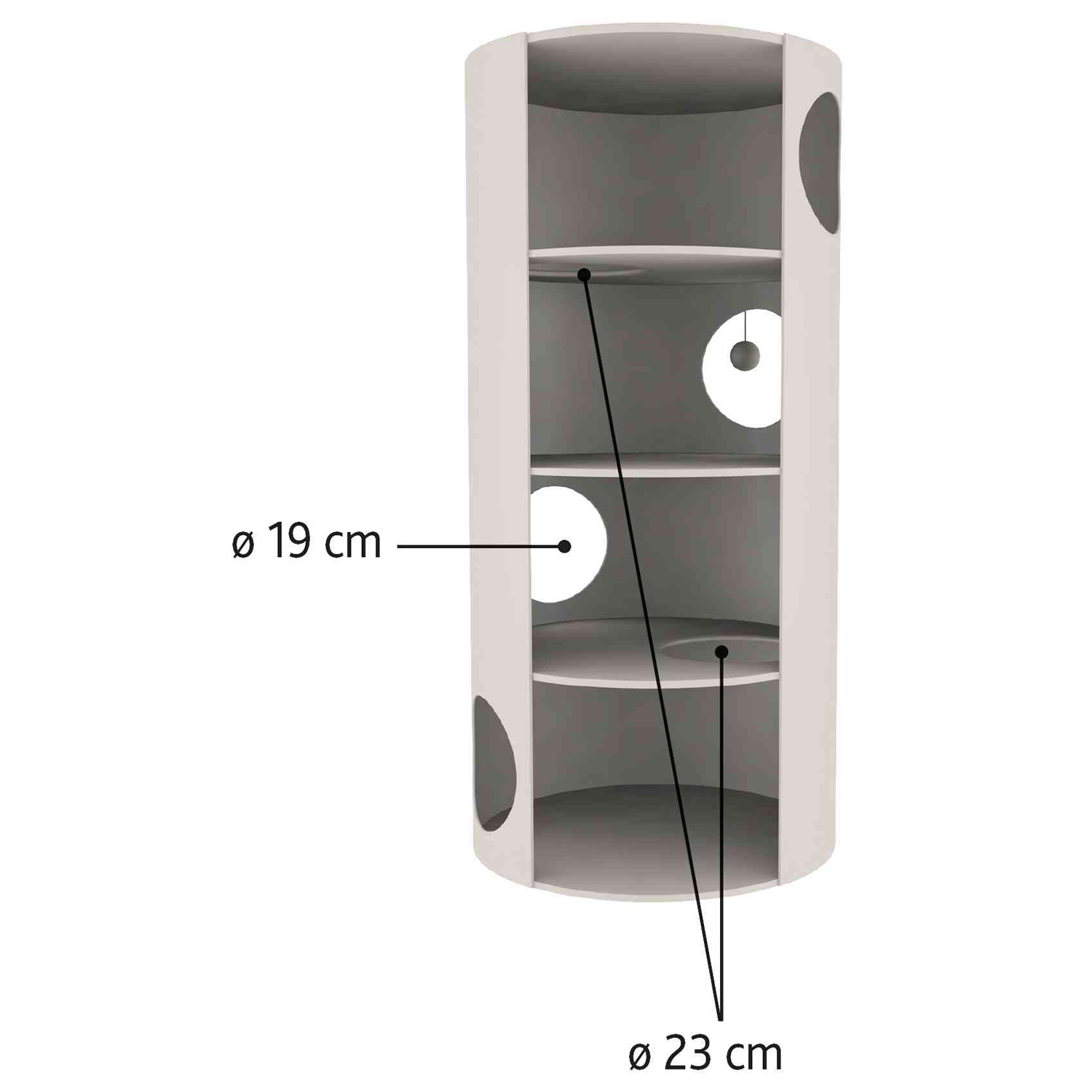 Torre Rascador Vitus, 115 cm, Marrón-Blanco