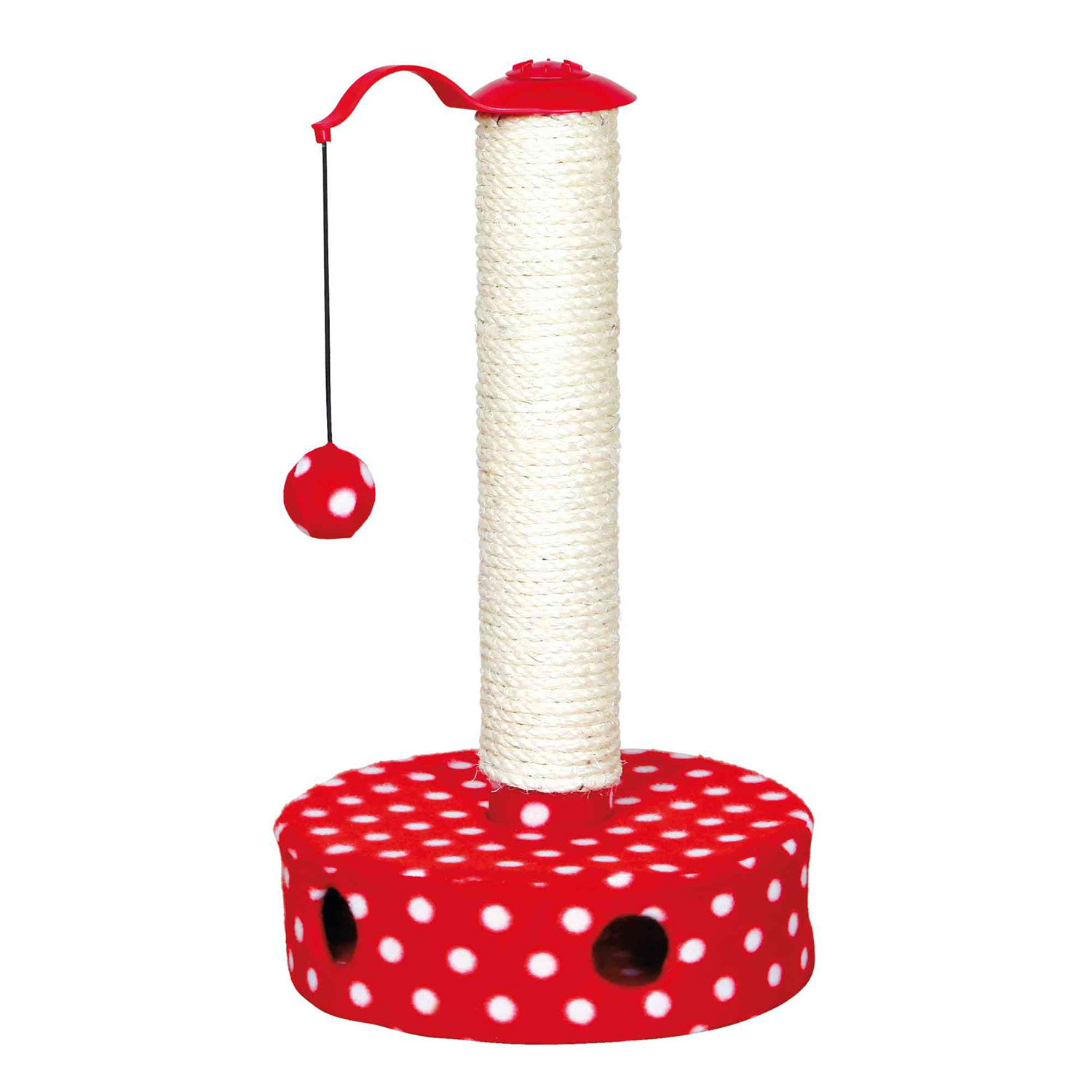 Poste Rascador Felpa, ø27 x 45 cm, Rojo