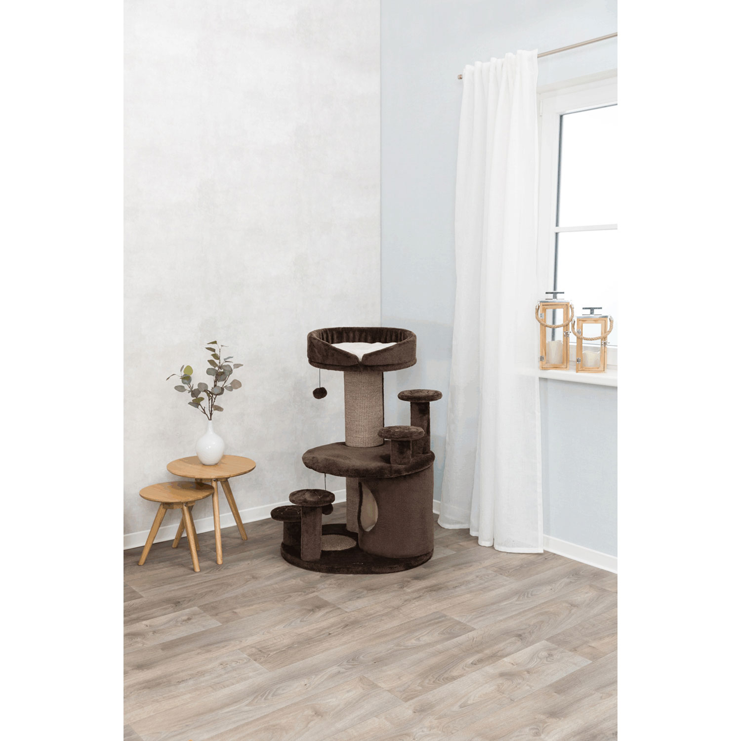Poste Rascador Emil, Gatos Mayores, 96 cm, Marrón