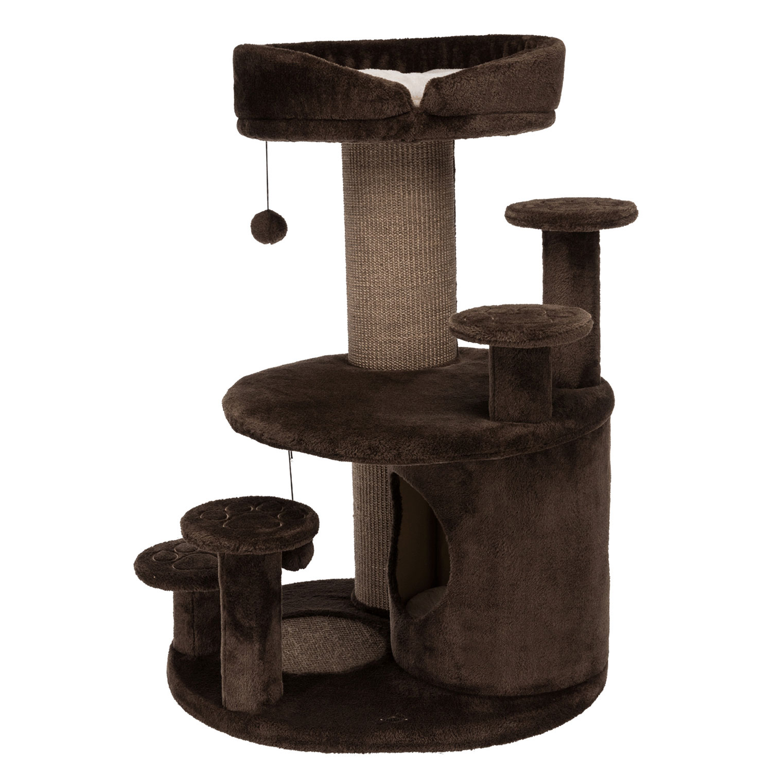 Poste Rascador Emil, Gatos Mayores, 96 cm, Marrón