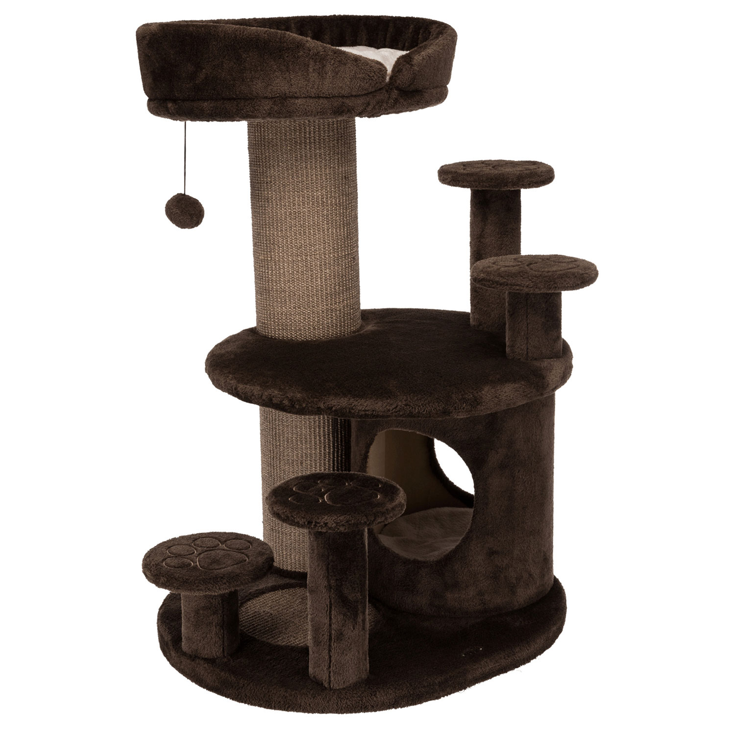 Poste Rascador Emil, Gatos Mayores, 96 cm, Marrón