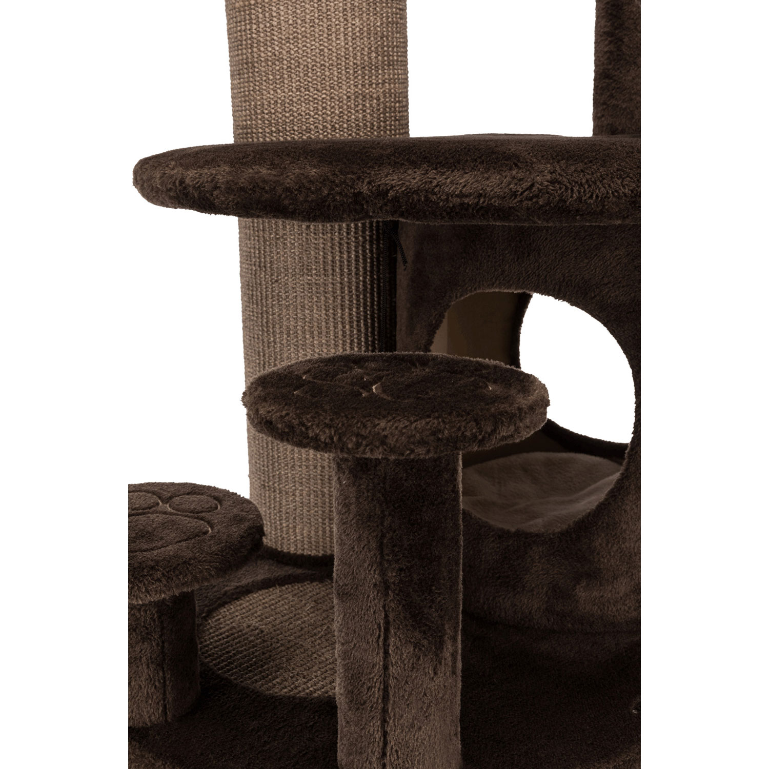 Poste Rascador Emil, Gatos Mayores, 96 cm, Marrón