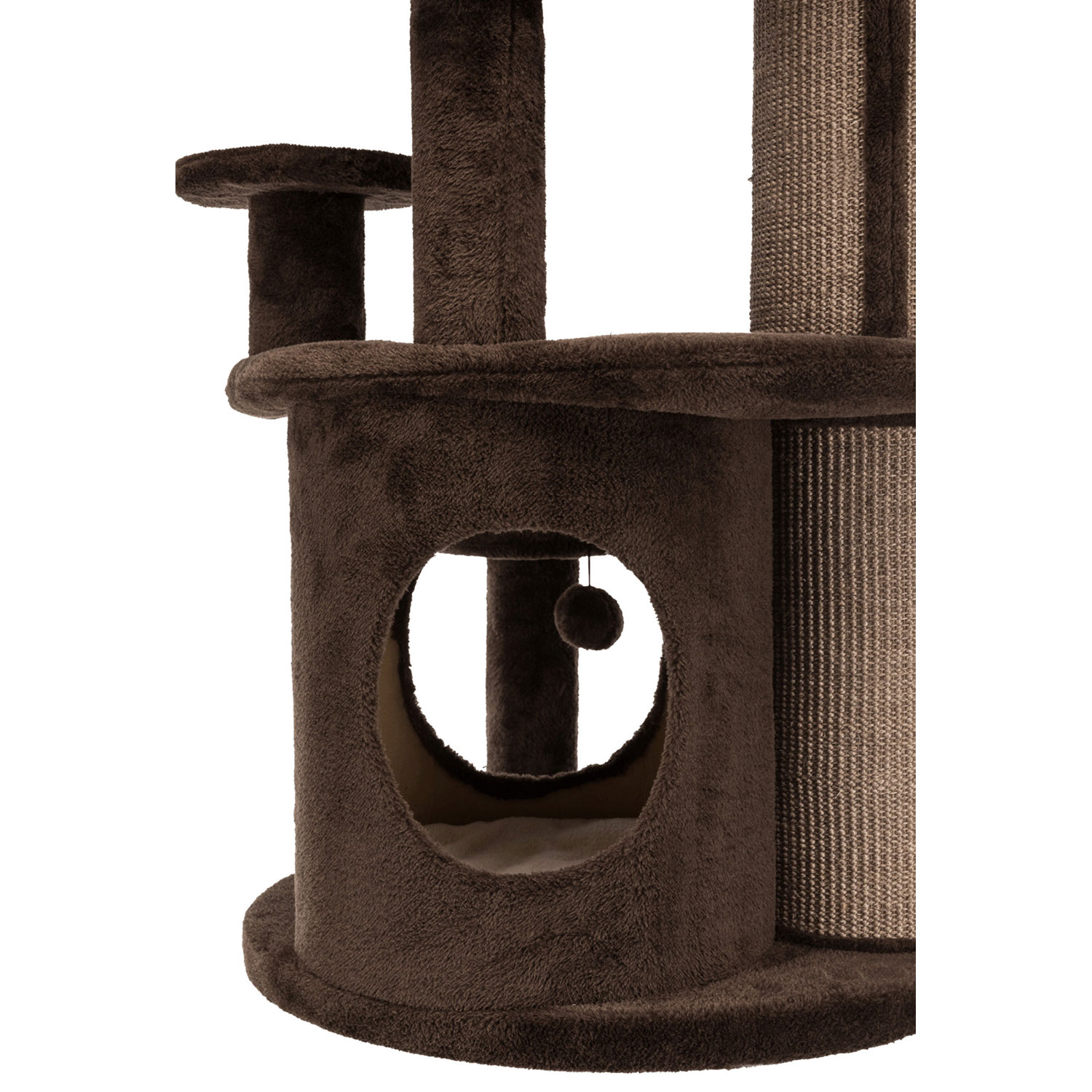Poste Rascador Emil, Gatos Mayores, 96 cm, Marrón