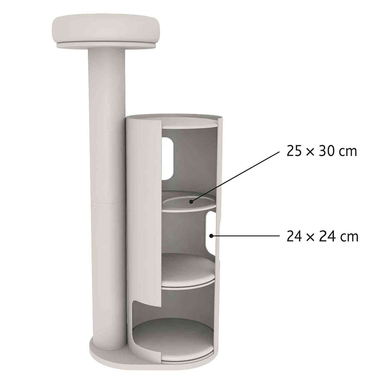 Poste rascador XXL Pietro, 168 cm, Gris