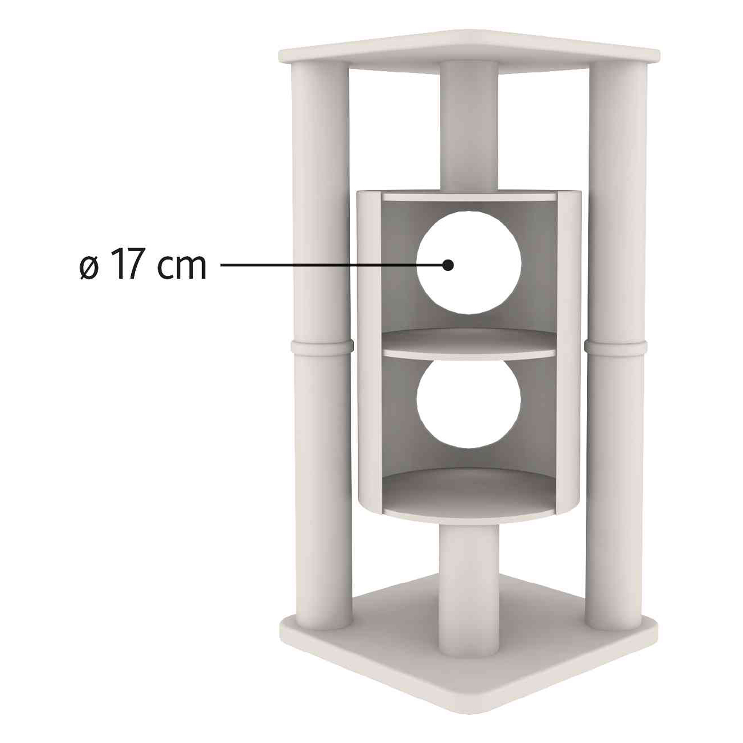 Poste Rascador Vigo, 94 cm, Gris platino
