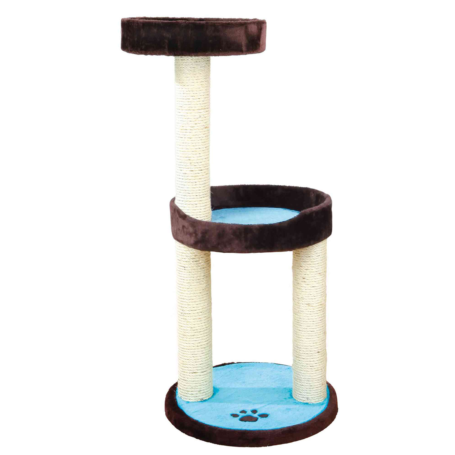 Poste Rascador Lugo, 103 cm, Marrón-Turquesa
