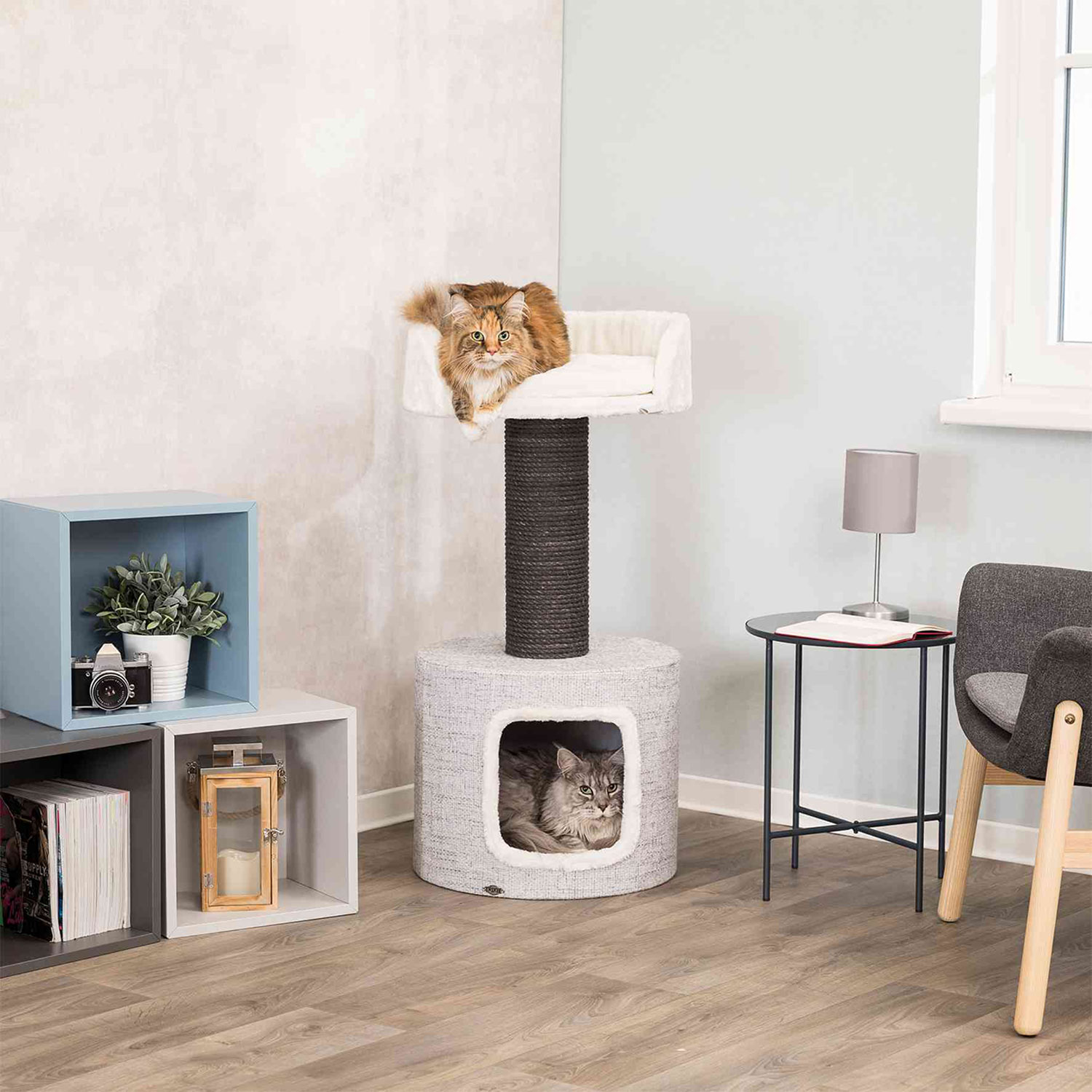 Poste Rascador XXL Fonda, 99 cm, Gris