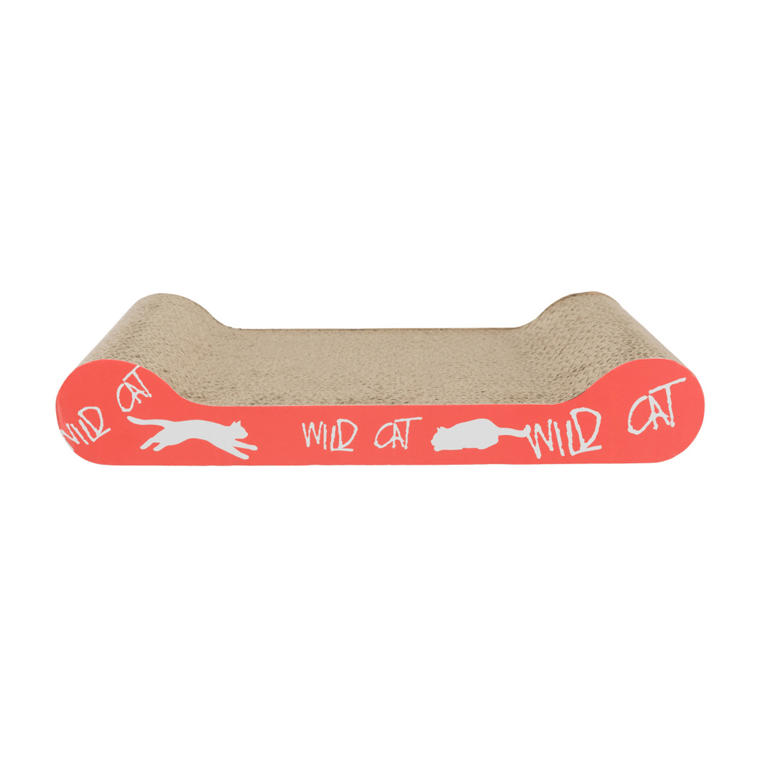 Tabla Cartón Rascadora Wild Cat, 41 × 7 × 24 cm, Naranja